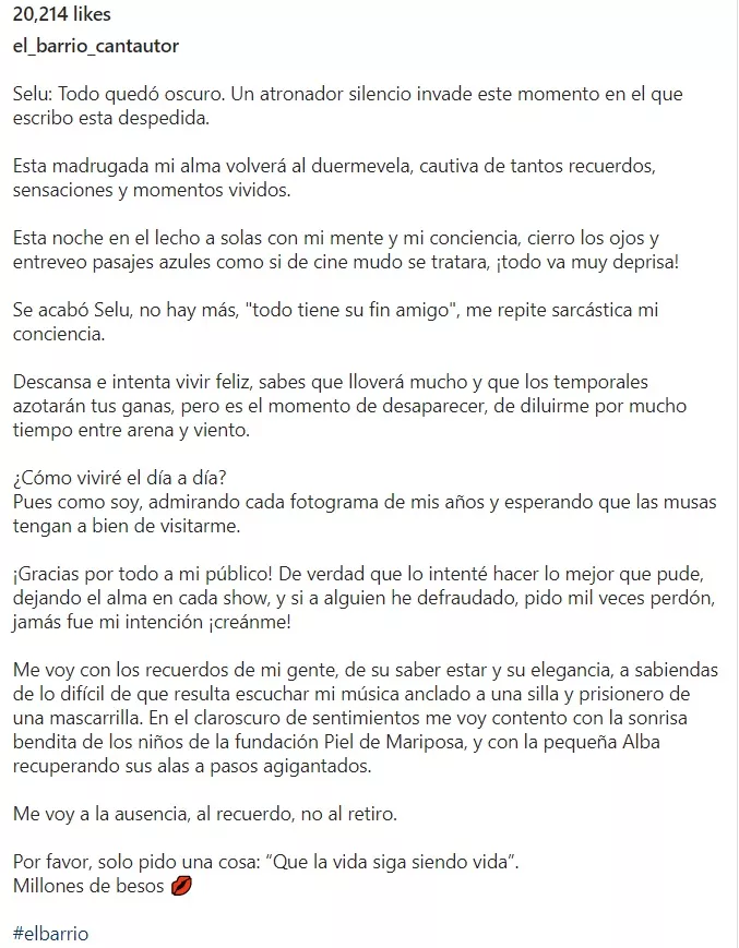 El gaditano lanzó su primer disco en 1996