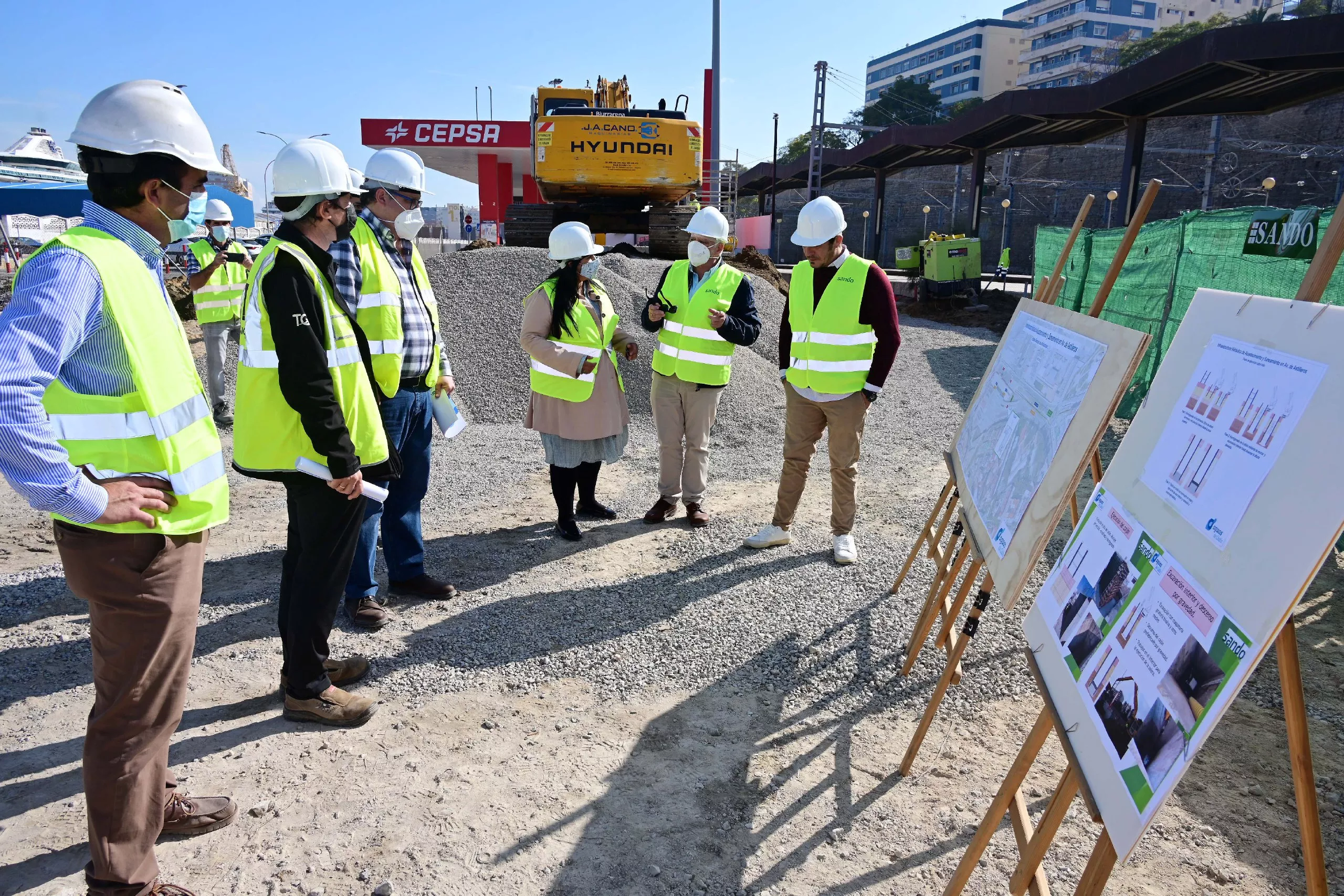 Visita a la obra de Aguas de Cádiz