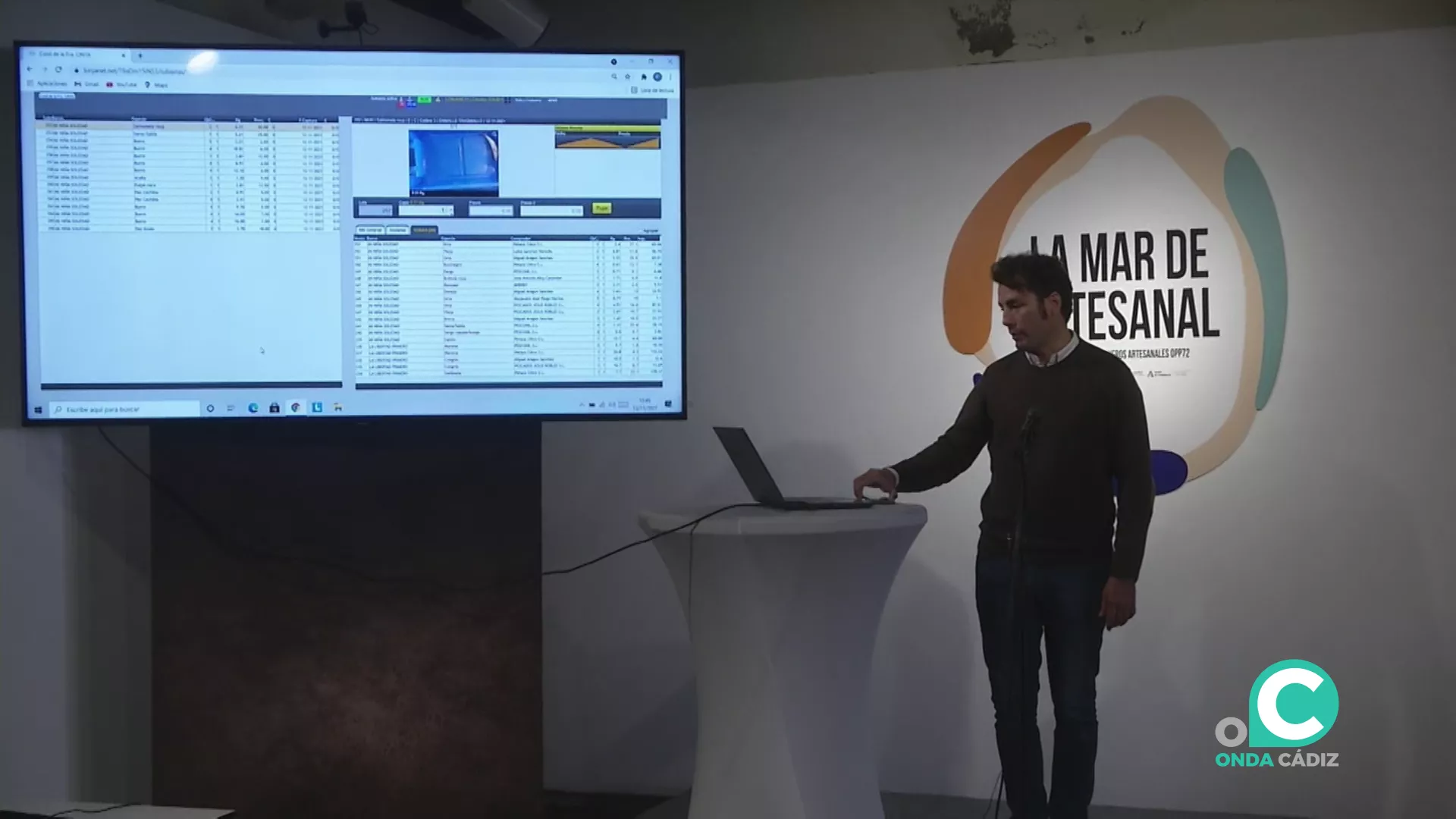 Durante la presentación.