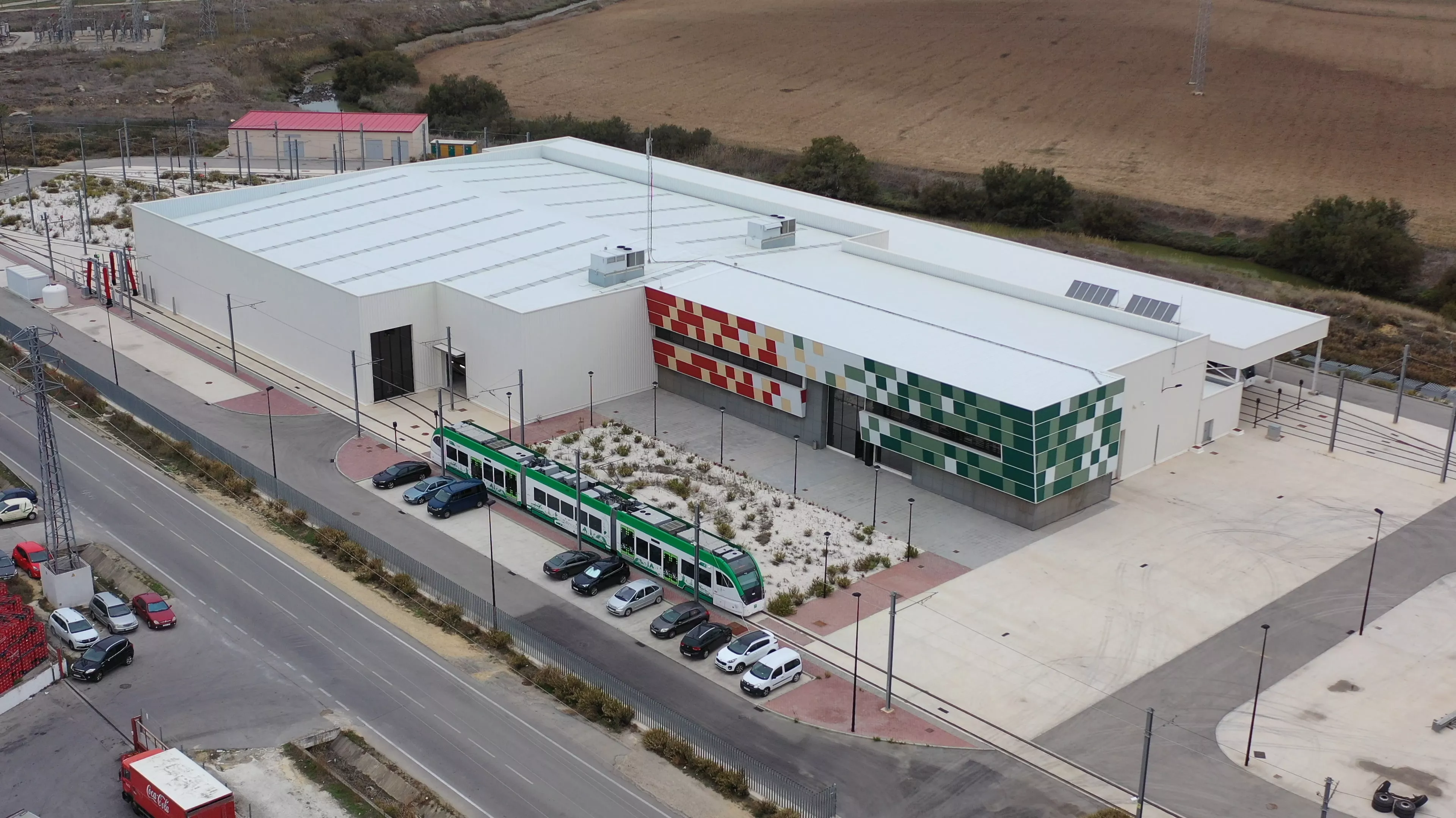 Vista aérea del tranvía