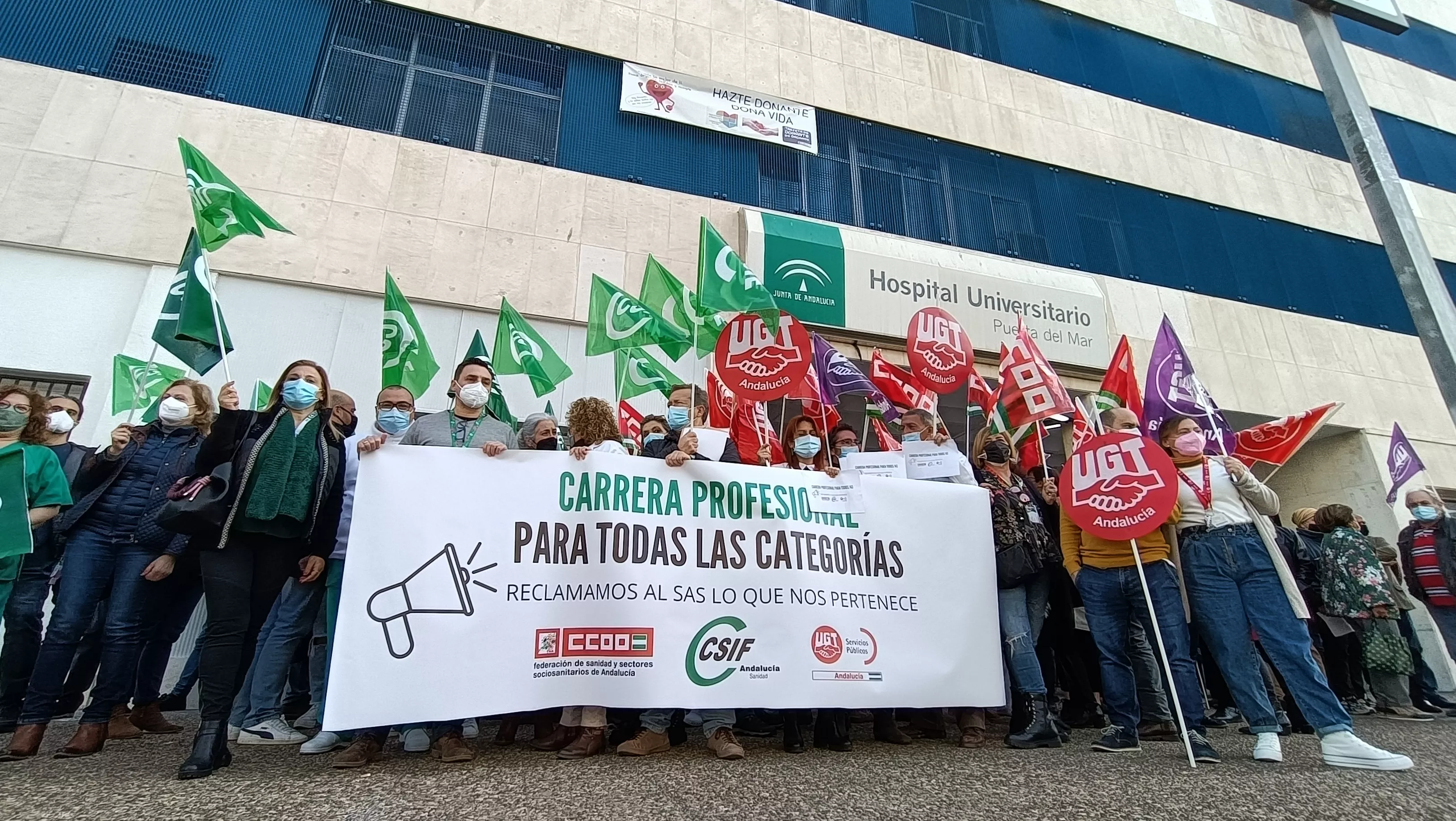 Protestas en el Puerta del Mar