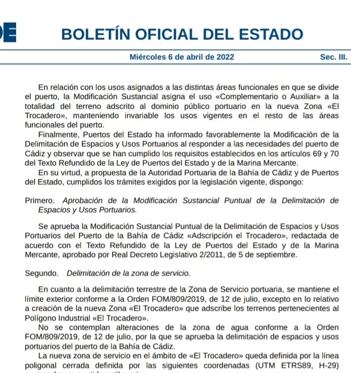 El BOE publica hoy el cambio de uso del suelo 