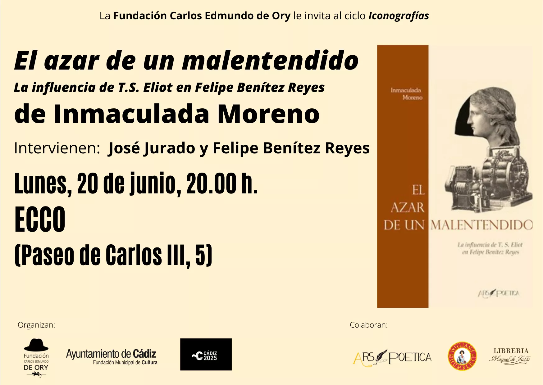 El acto estará Feliz Benítez Reyes