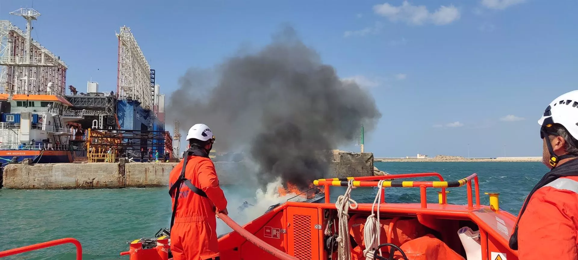 Imagen de la lancha siniestrada