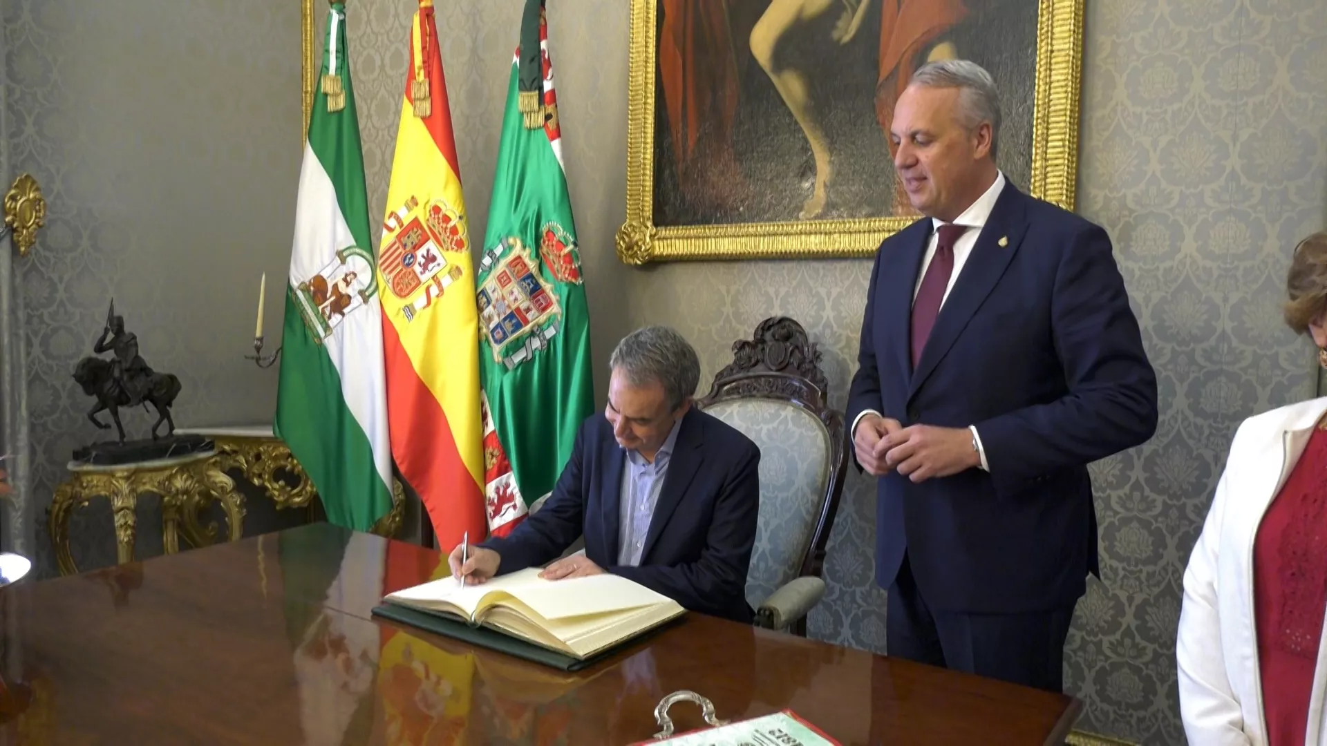 El ex presidente del Gobierno, José Luis Rodríguez Zapatero, junto a Juan Carlos Ruiz Boix