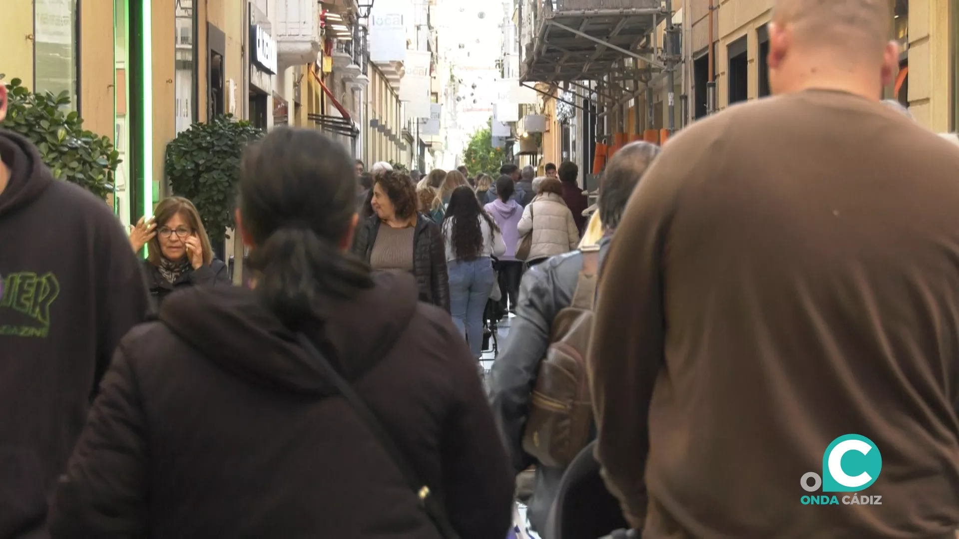 La calle Columela en la mañana de este jueves