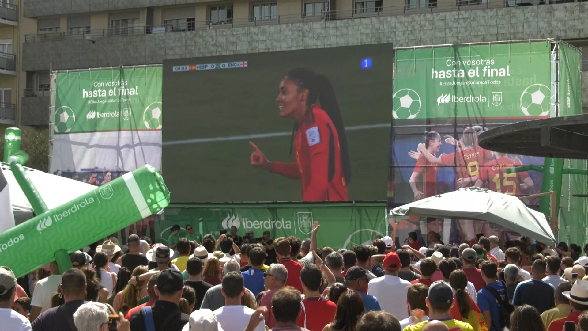 Imagen de la Plaza Ana Orantes durante el partido 