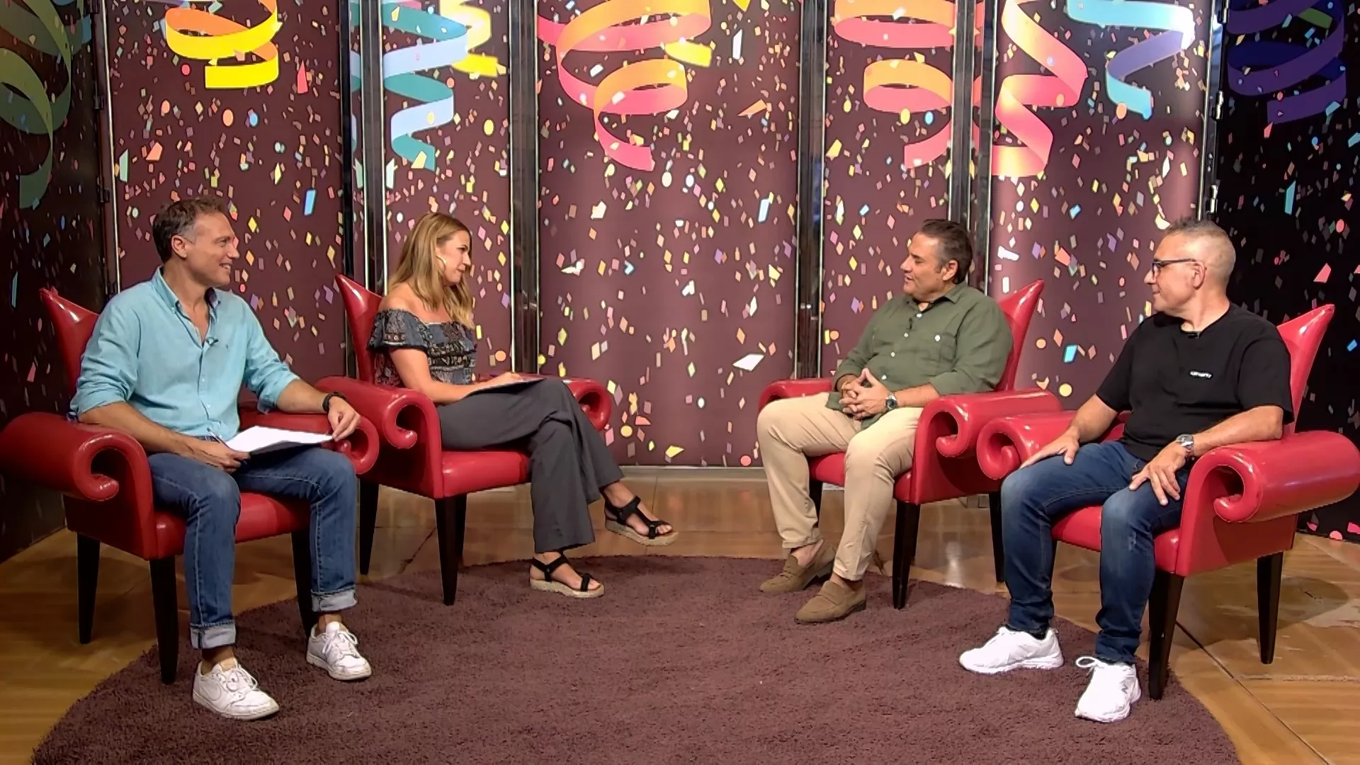 Juan Reina y César Dos Santos en el plató de Onda Cádiz 