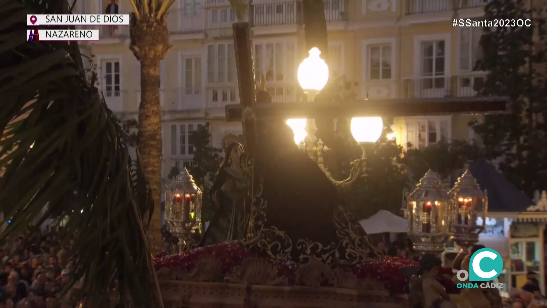 Momento de la retransmisión de la Semana Santa de Cádiz 2023. 