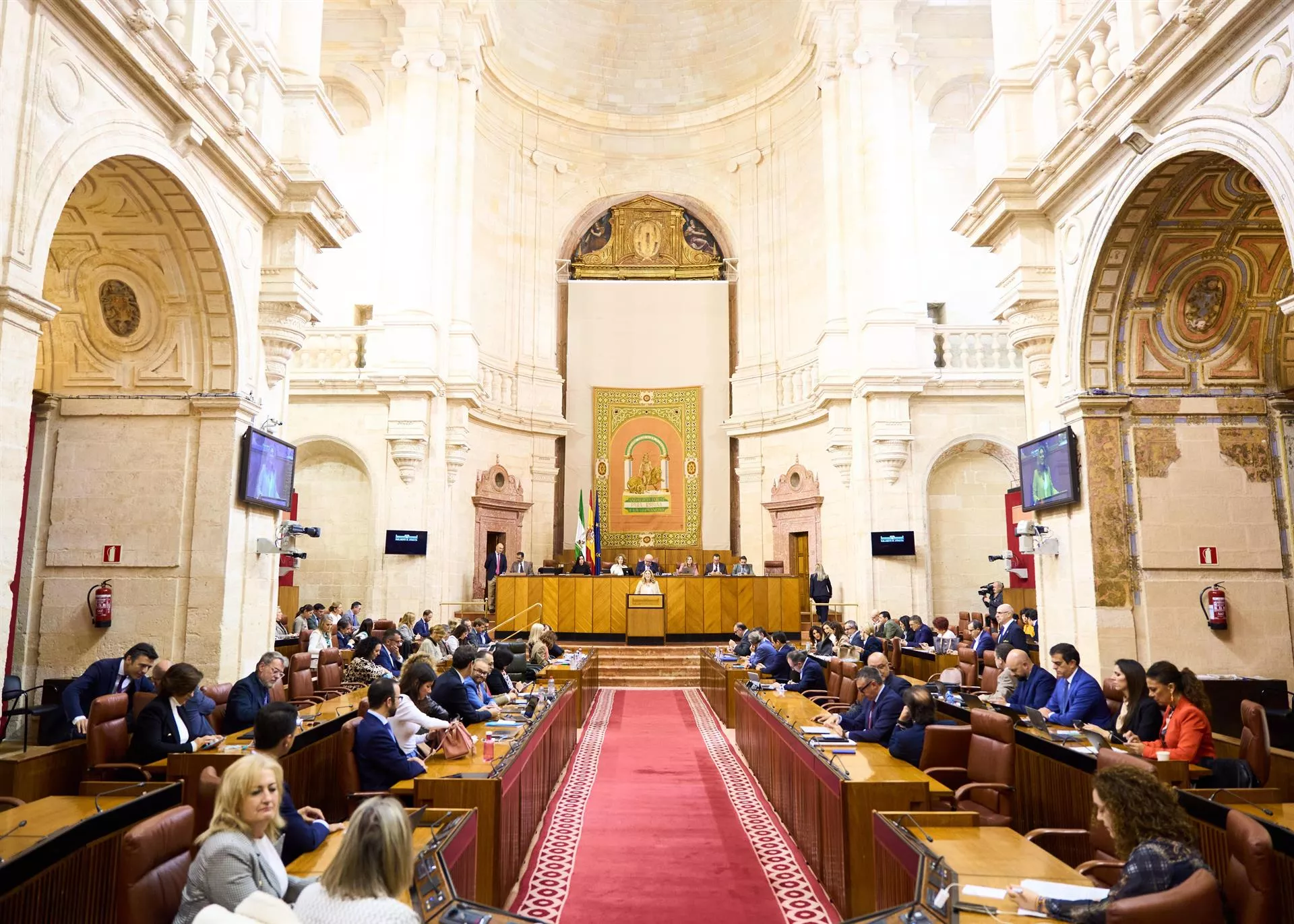 Sesión plenaria en el Parlamento andaluz. 