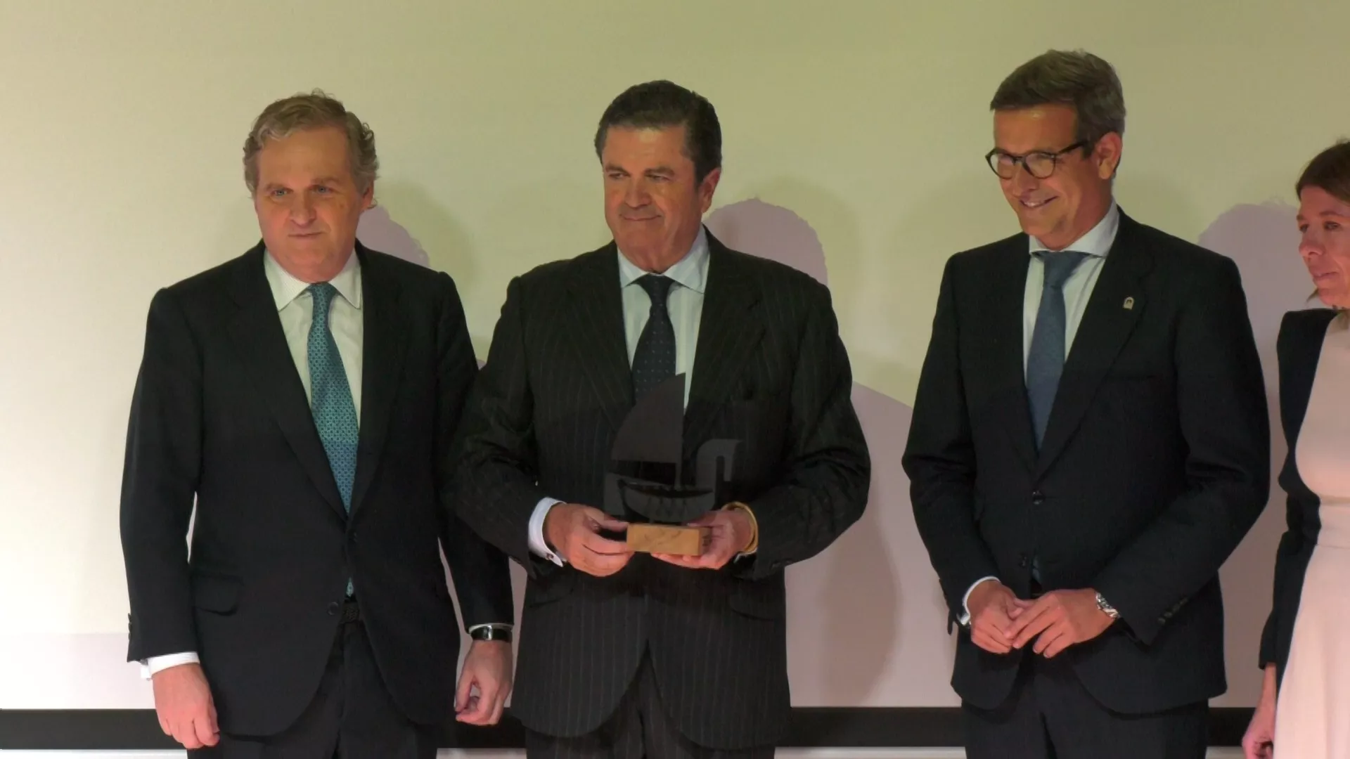 Protagonistas en un momento del acto 