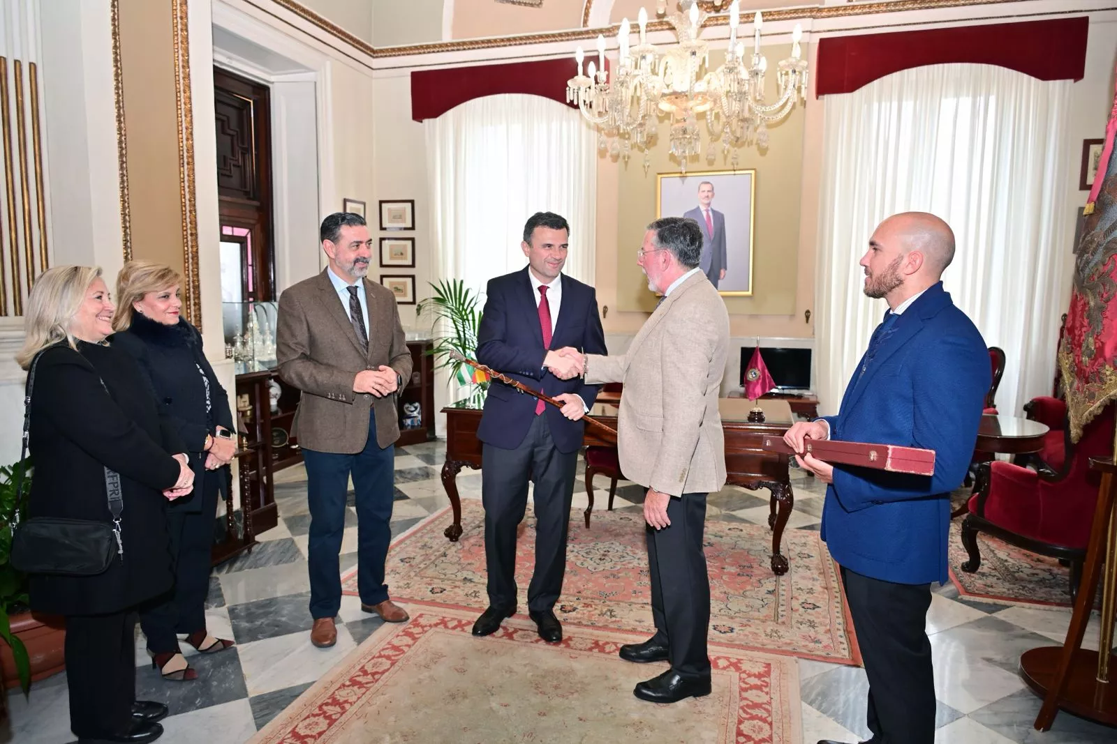 Jacinto Plaza, en el despacho de Alcaldía del Ayuntamiento de Cádiz. 