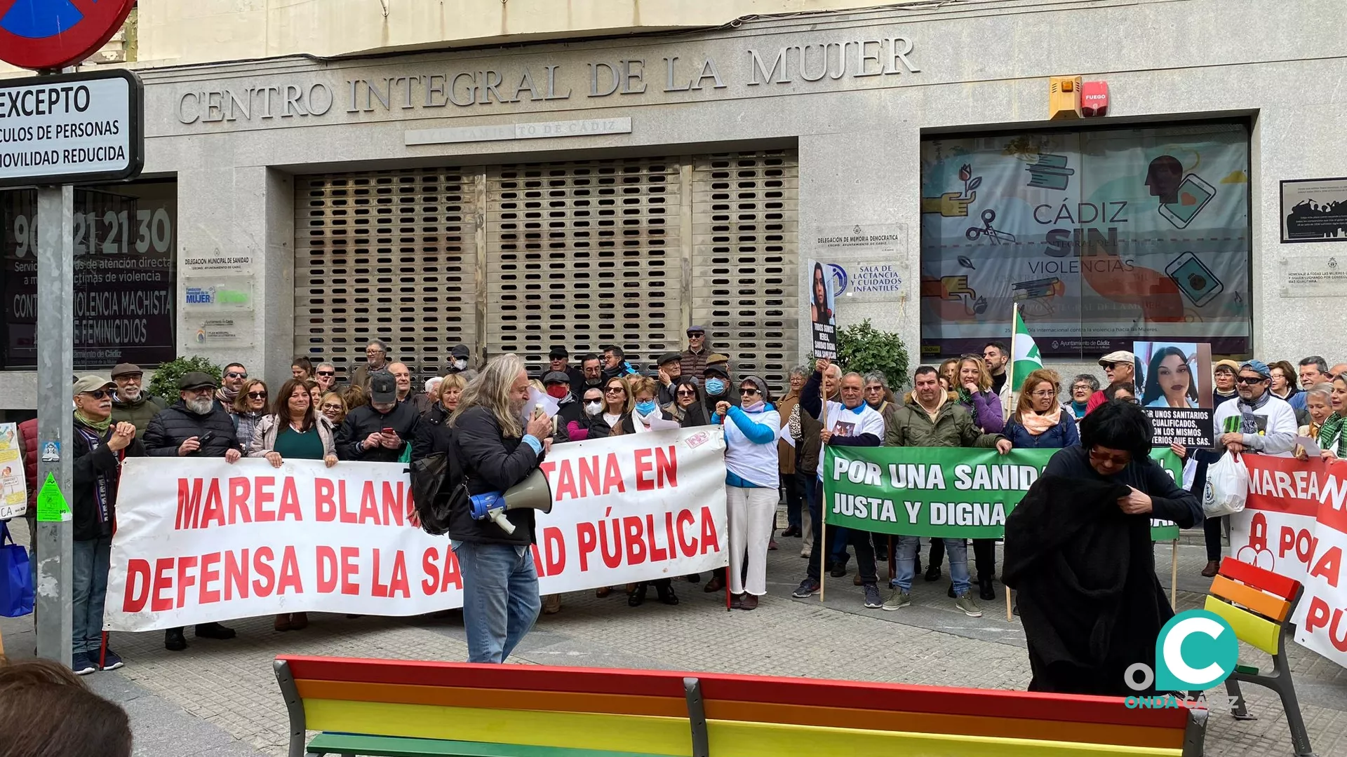 Manifestación en defensa de la sanidad pública en Plaza del Palillero.