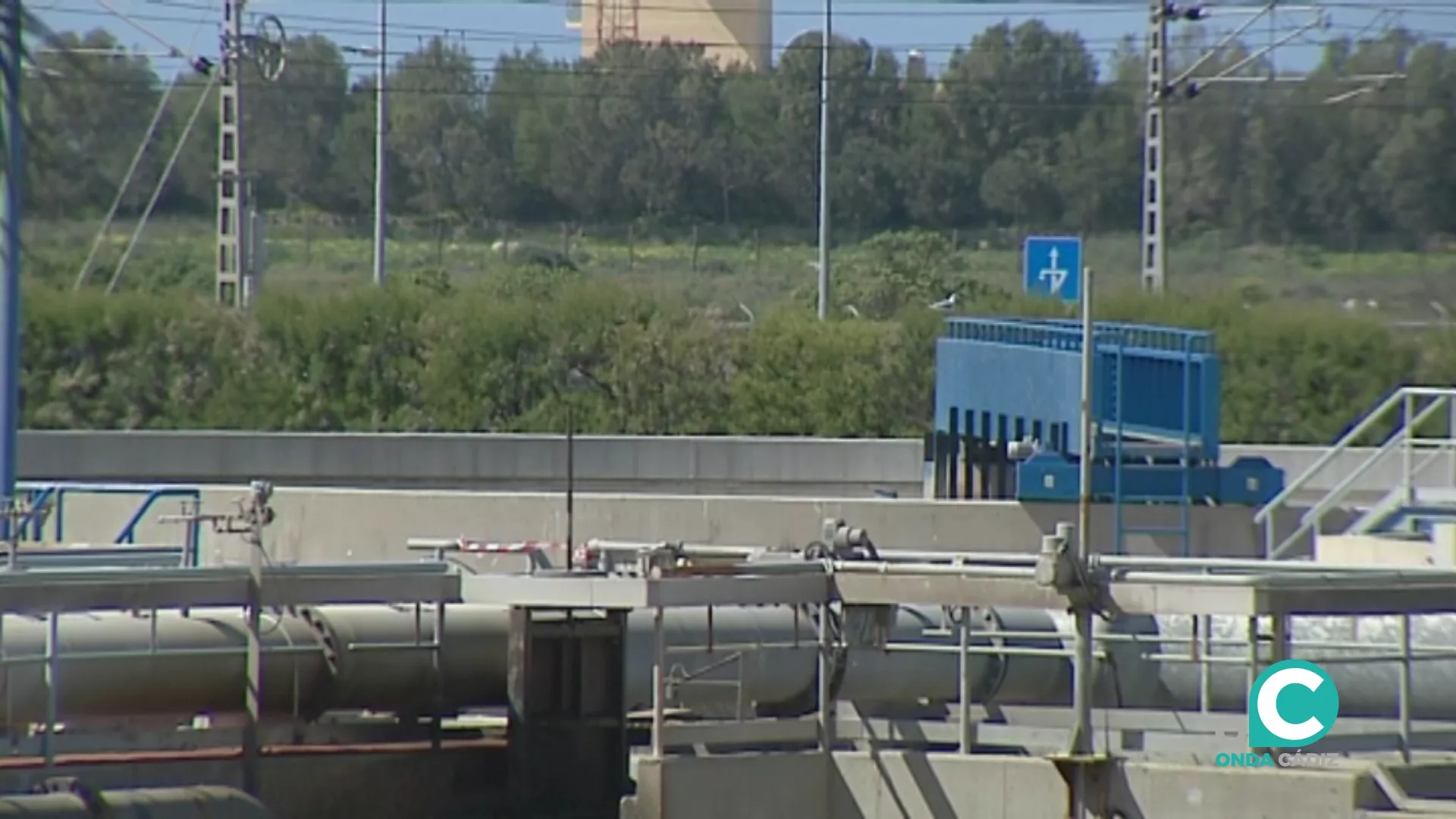 Imagen de la depuradora municipal de Cádiz. 