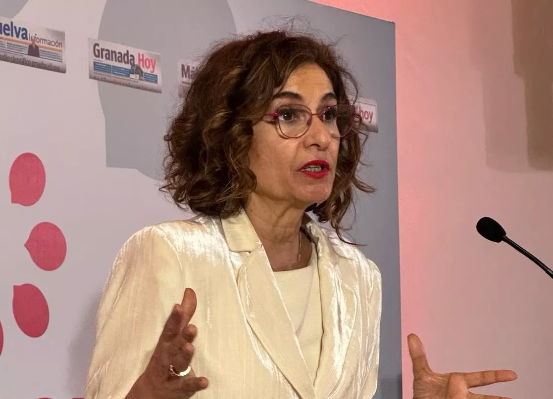 La ministra Maria Jesús Montero durante su intervención en el Foro Joly