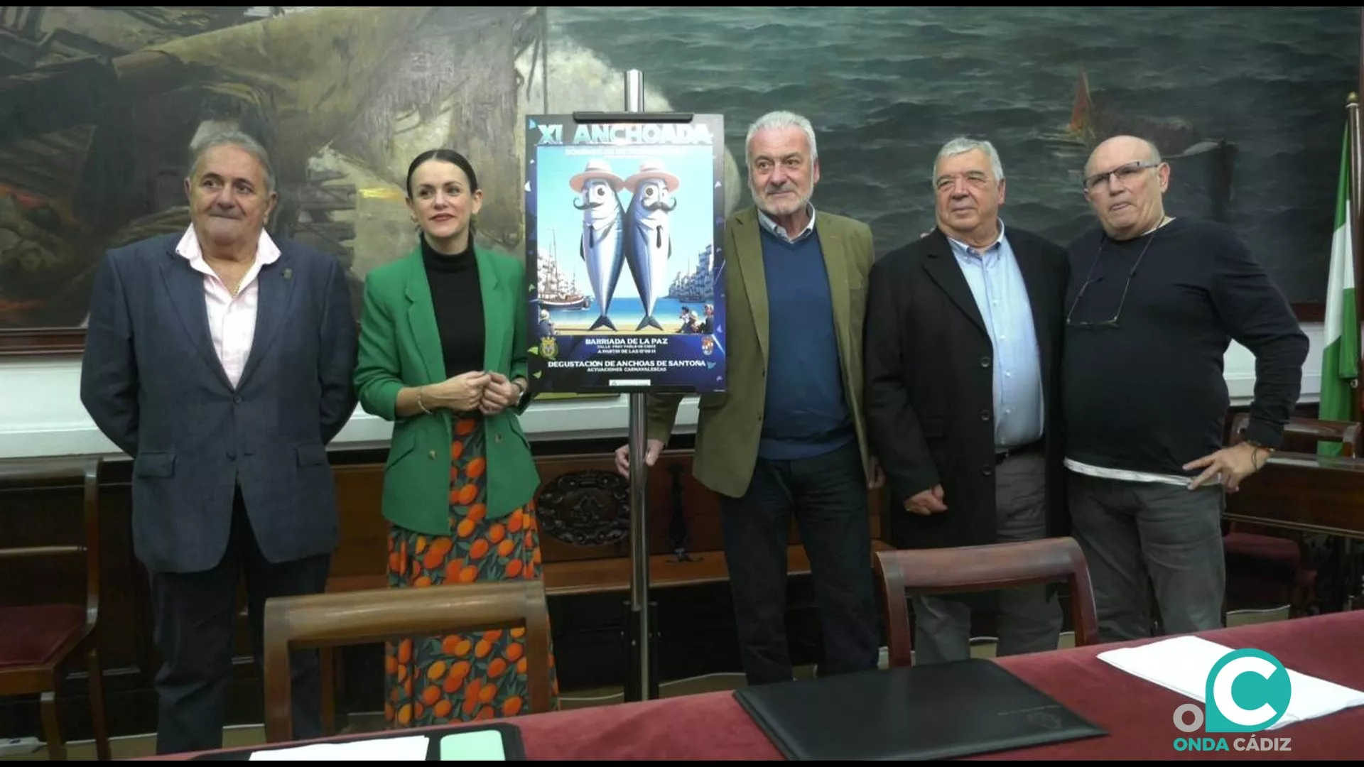 La Asociación Carnavalesca Holoturia Gaditana presenta el cartel de la Anchoada Popular Gaditana.