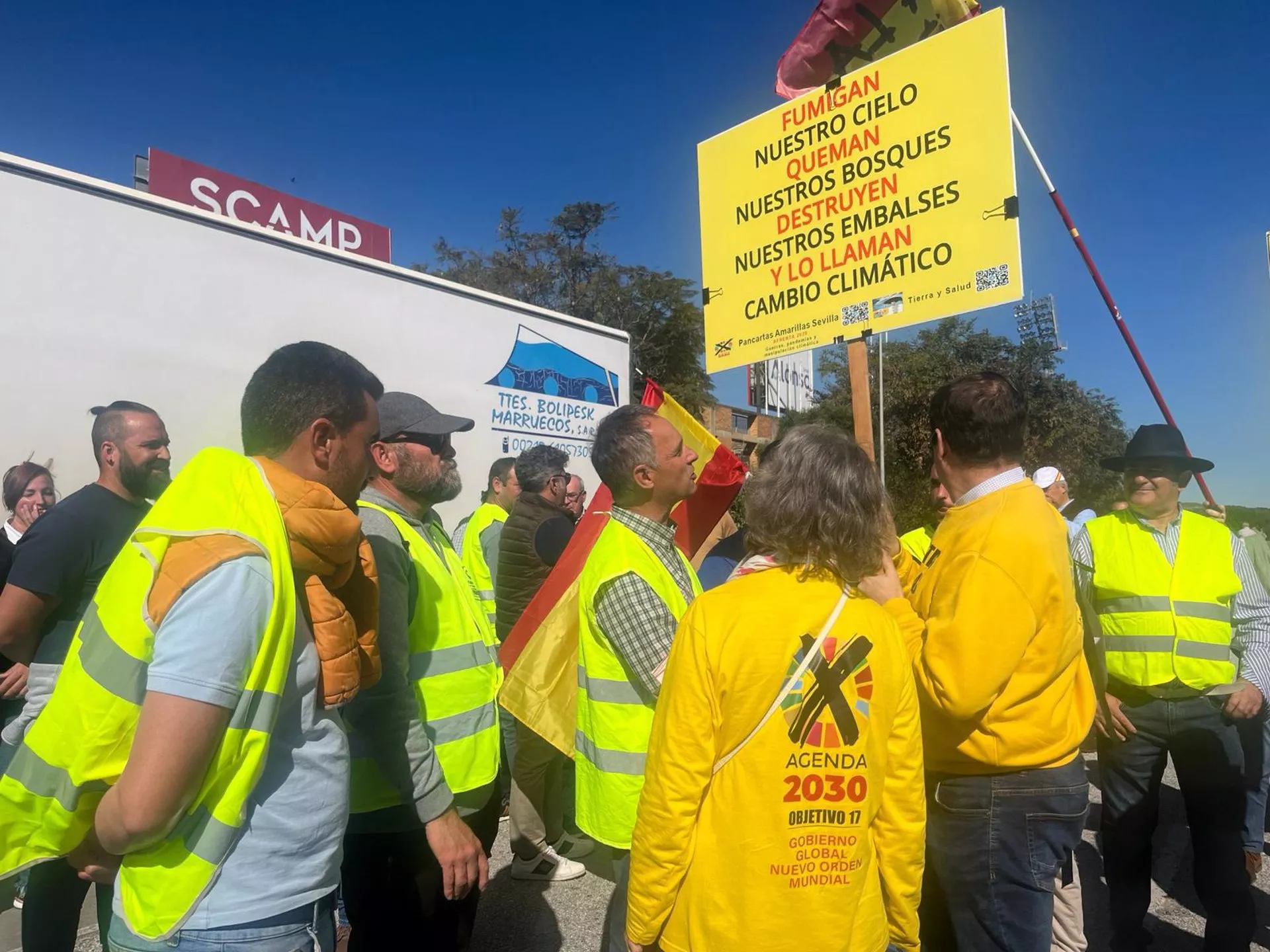 Protesta de agricultores en Algeciras.