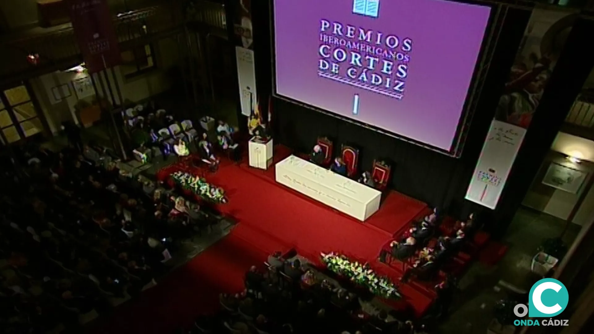 Imagen de archivo de la gala de entrega de los Premios Cortes de Cádiz. 