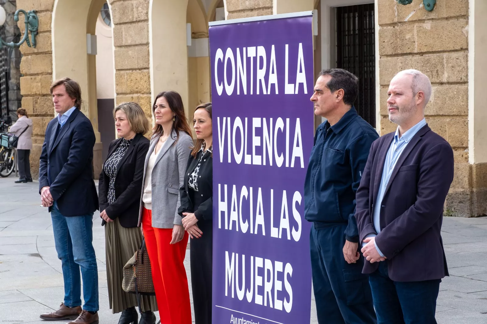 Un momento del acto en la plaza de San Juan de Dios