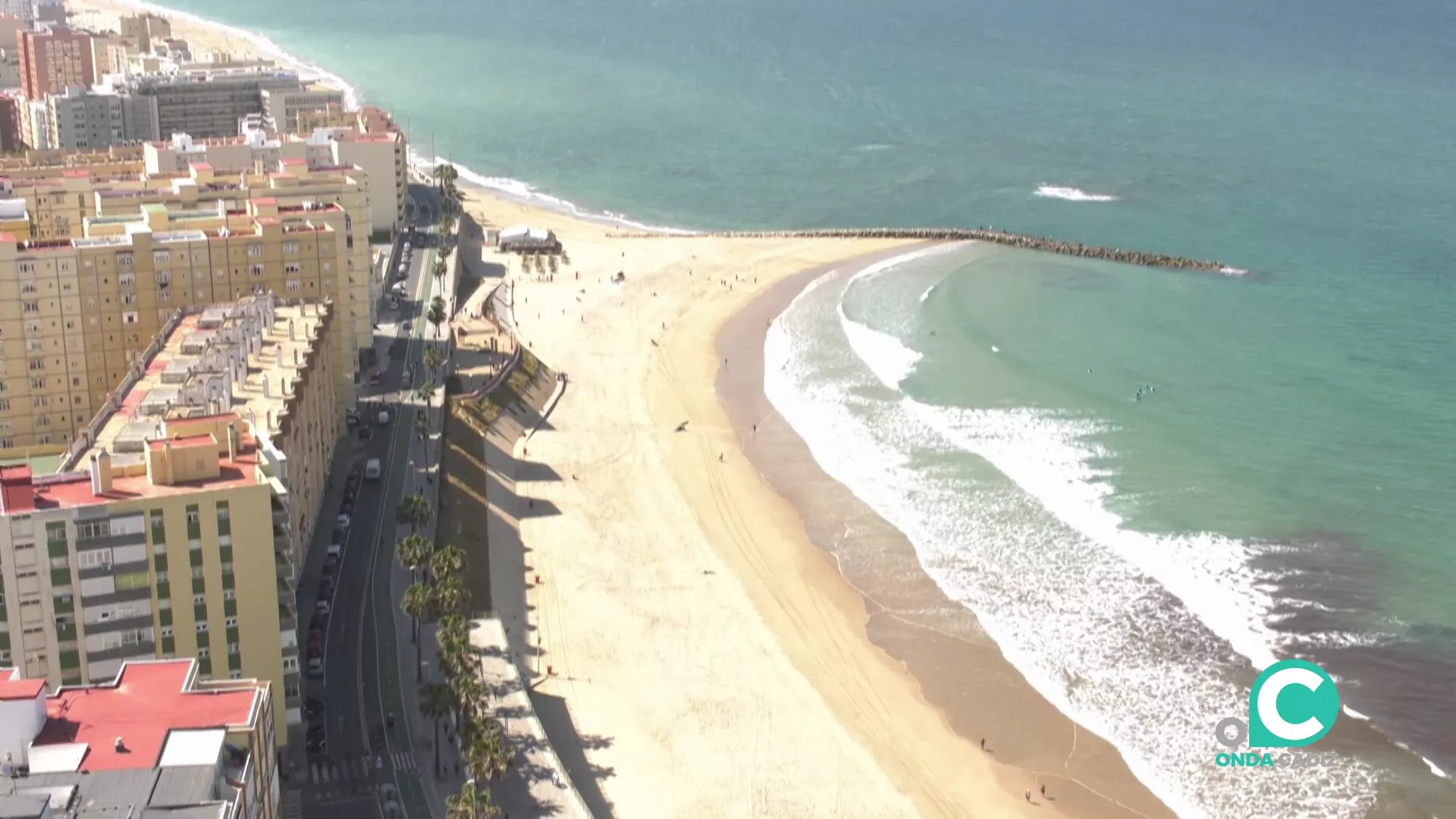 Imagen aerea del Paseo Marítimo