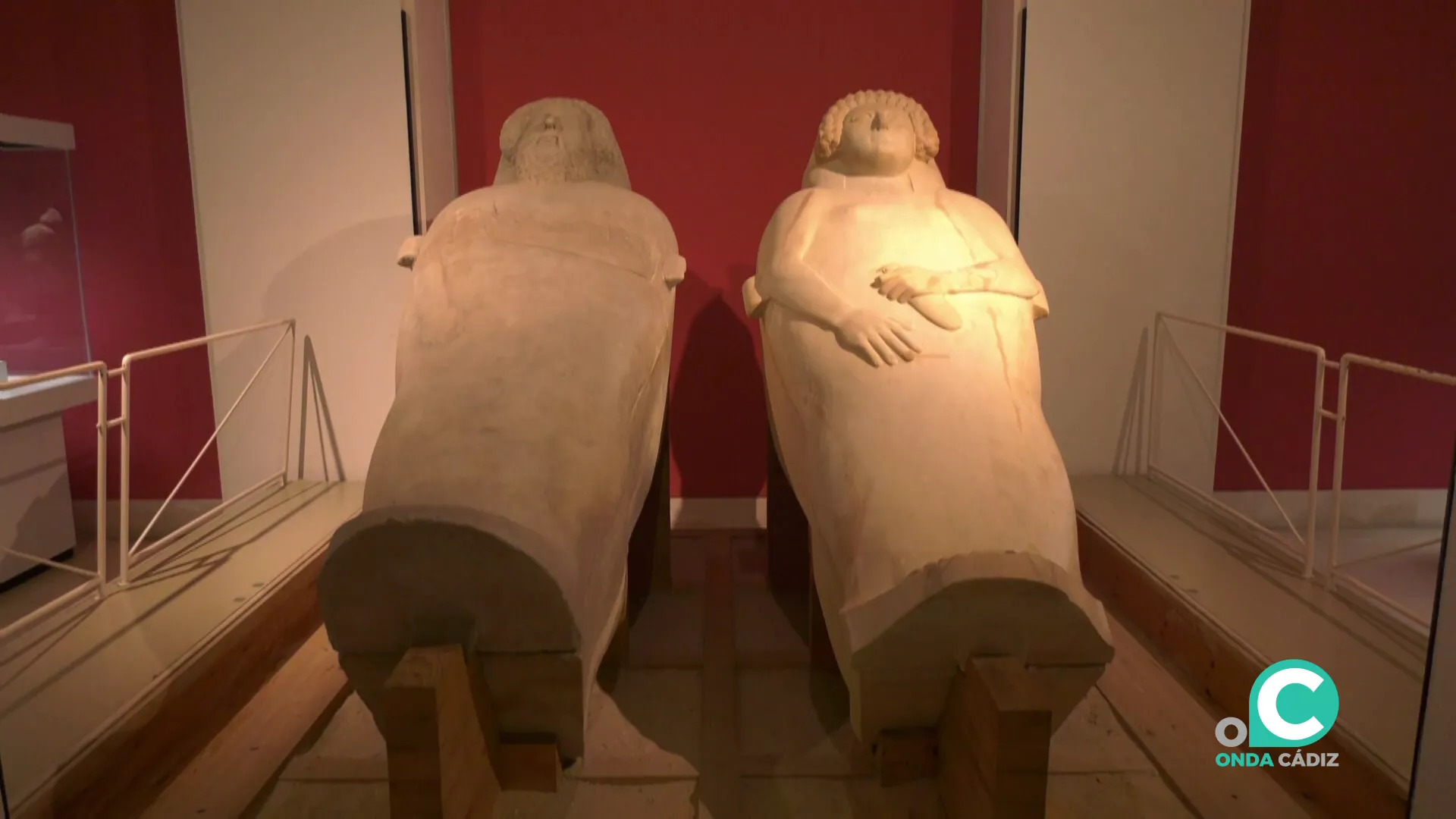 Los sarcofagos expuestos en el Museo la imagen más icónica de la civilización fundadora de la ciudad