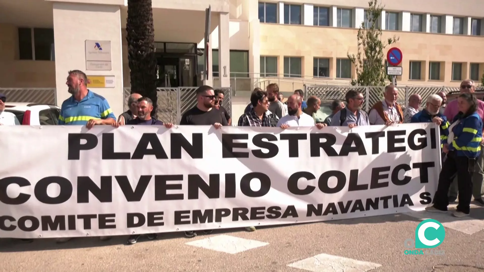 Un momento de la concentración en la capital gaditana