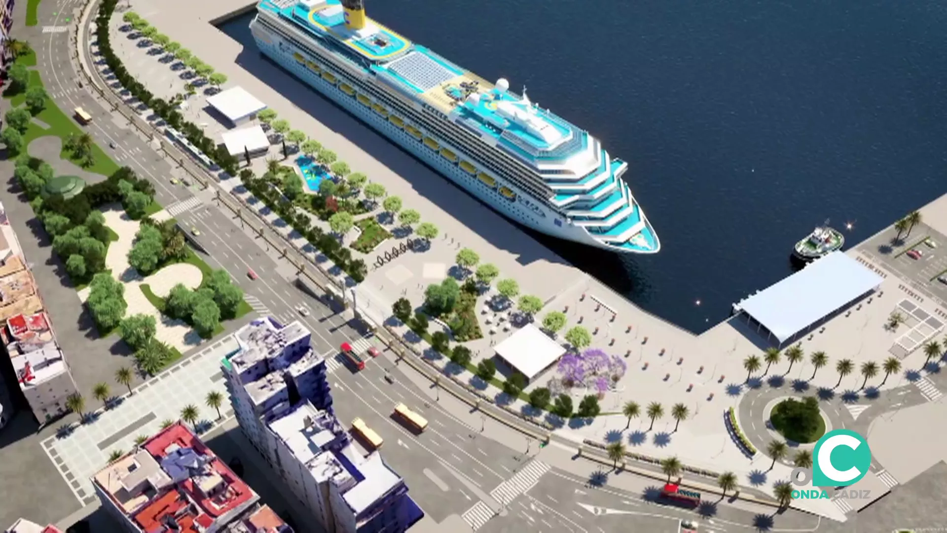 Una proyeccion de como quedará la futura imagen del muelle de la ciudad tras la ejecución del proyecto