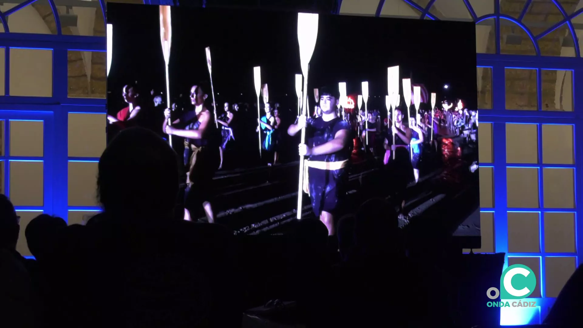 Un momento de la proyección en el Palacio Provincial 