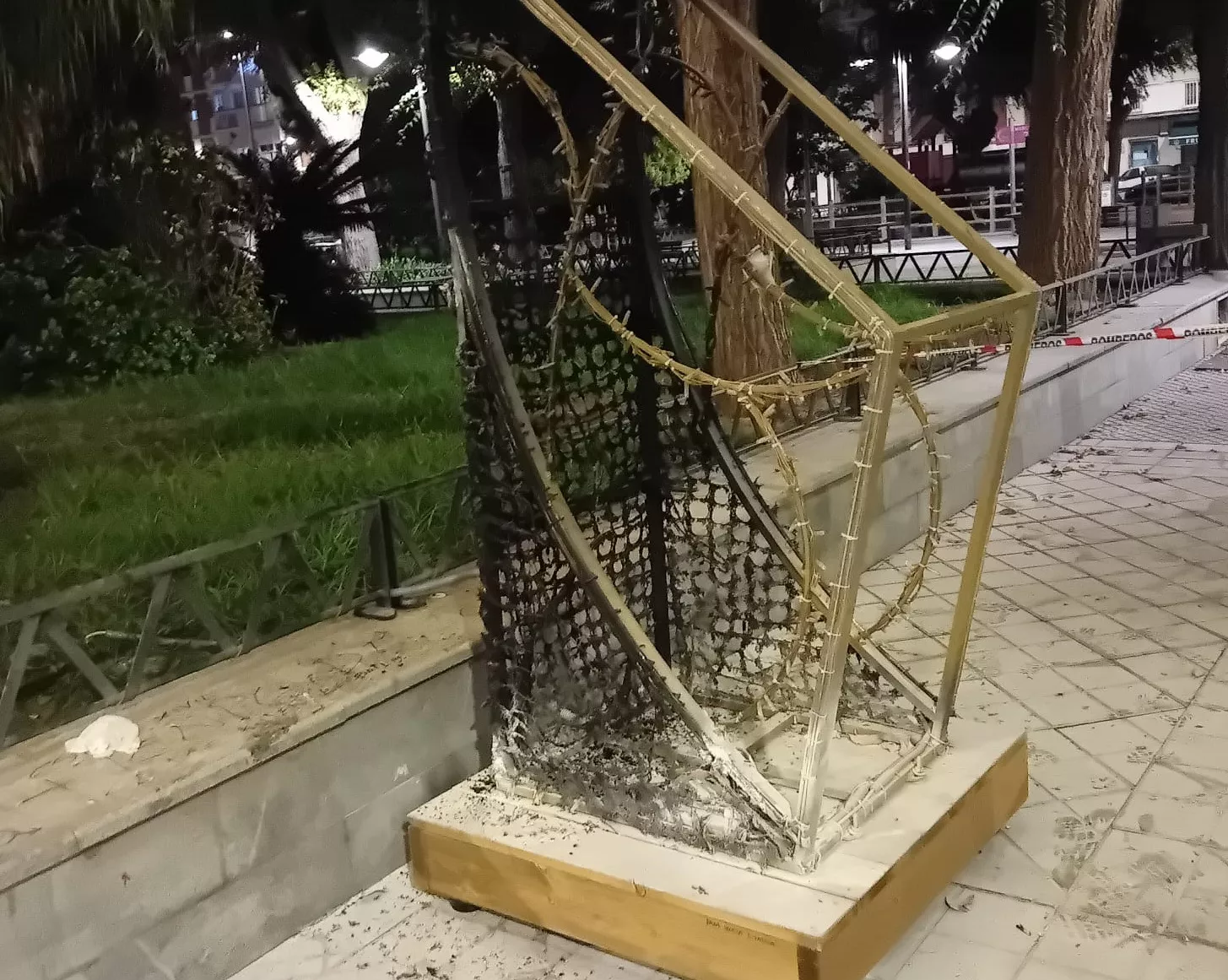 Estado de la instalación afectada una vez sofocado el fuego