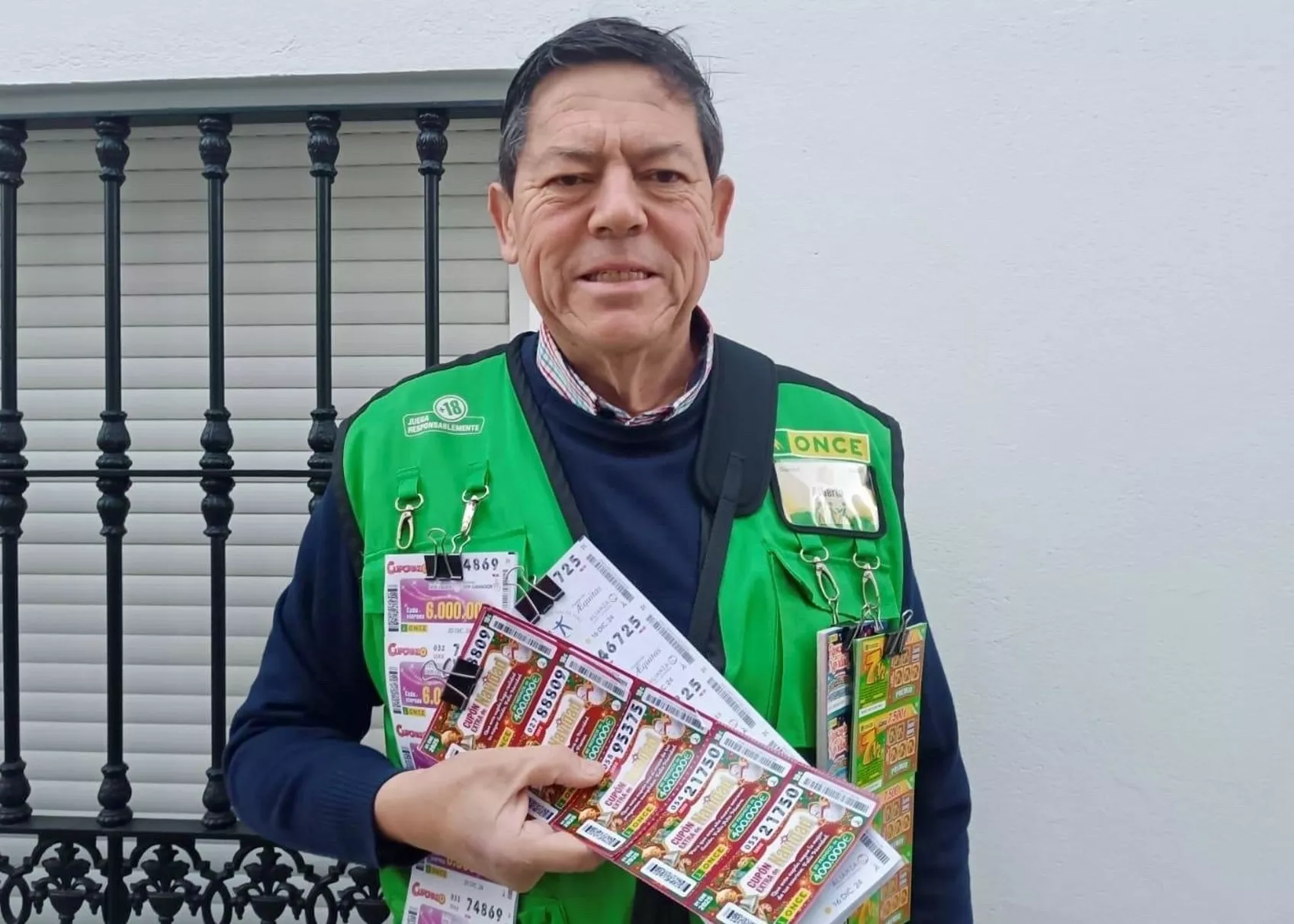 Alberto Ruiz, vendedor de la ONCE en Ubrique desde 2016