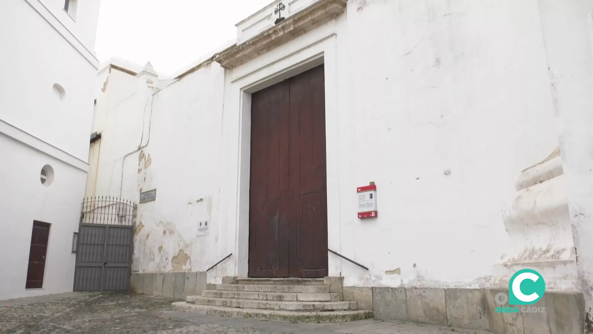 Imagen del templo clausurado en la mañana de este míercoles