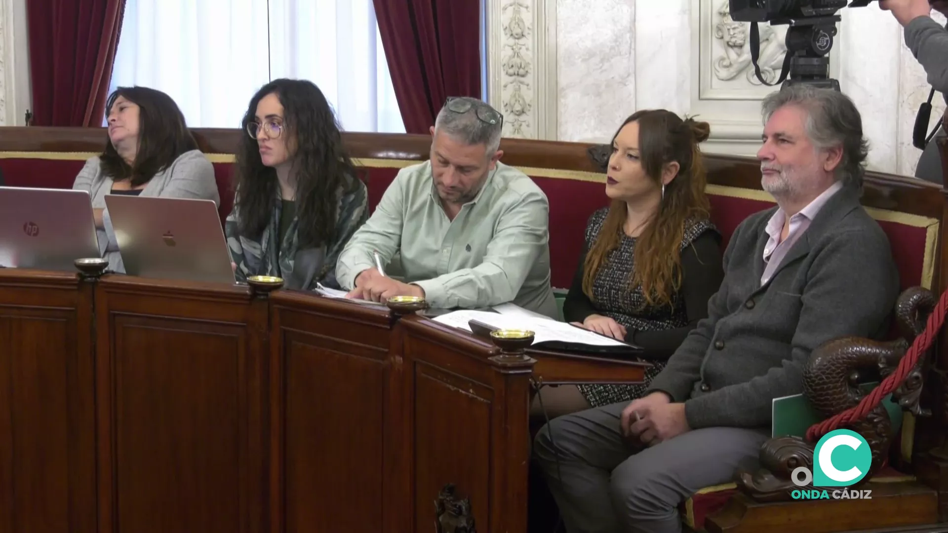 Concejales de la formación durante un pleno en una imagen de archivo