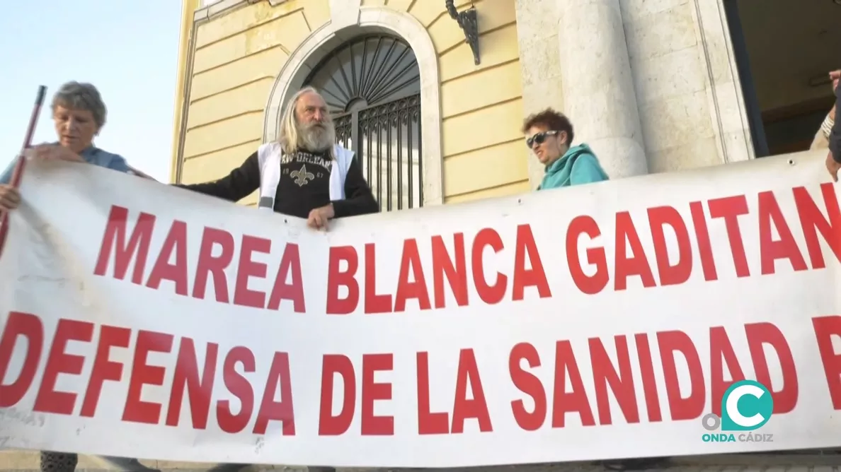 Movilización por la sanidad en la capital gaditana, en una imagen de archivo.