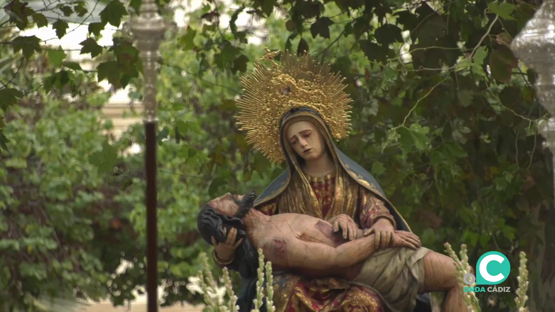 La imagen de la Dolorosa titular de la hermandad gaditana que presidirá el acto religioso.