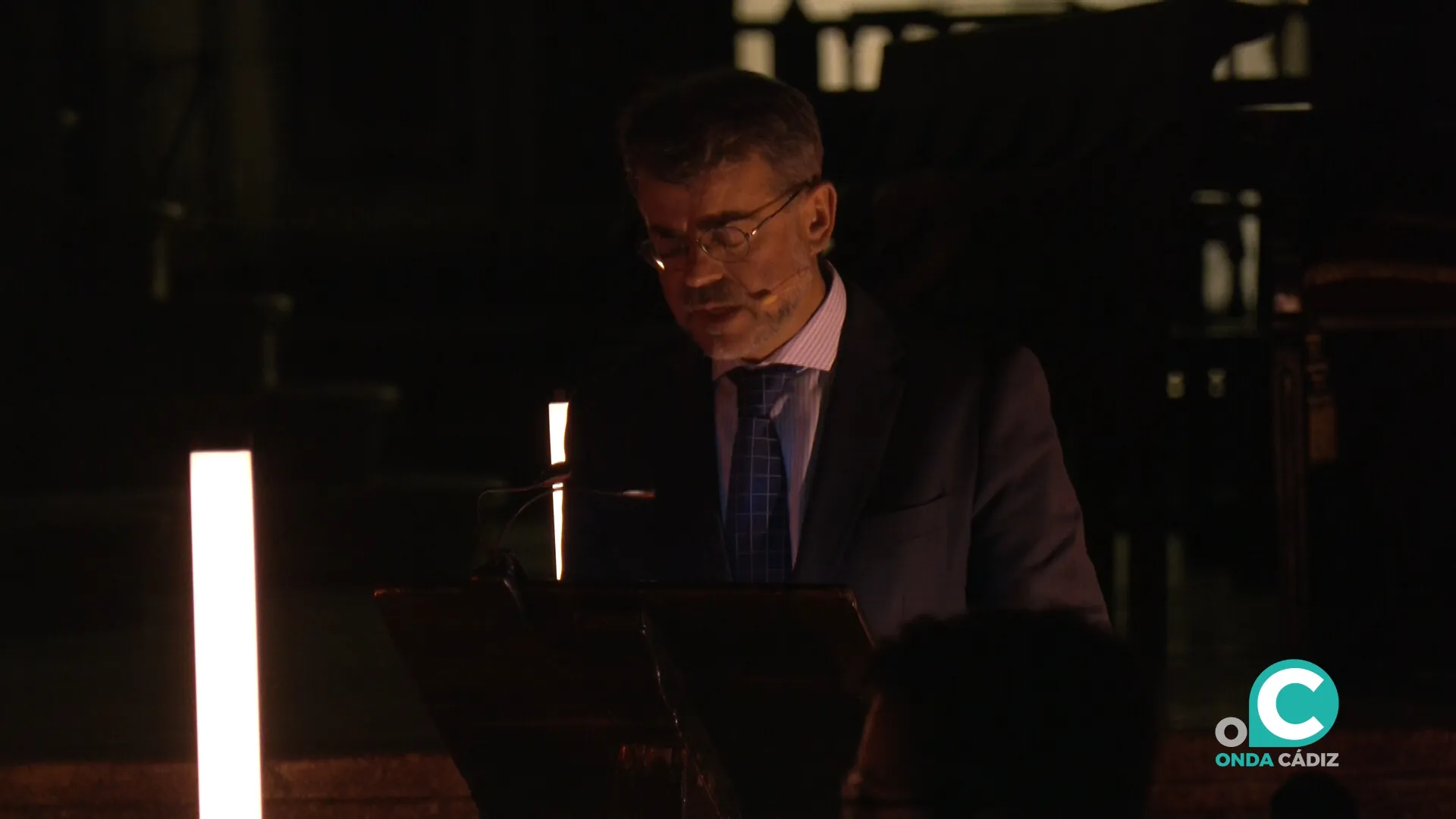 El cofrade Juan Mera fue el exaltador en el concierto 'Exaltación a la Saeta' celebrado en la SAI Catedral de Cádiz. 