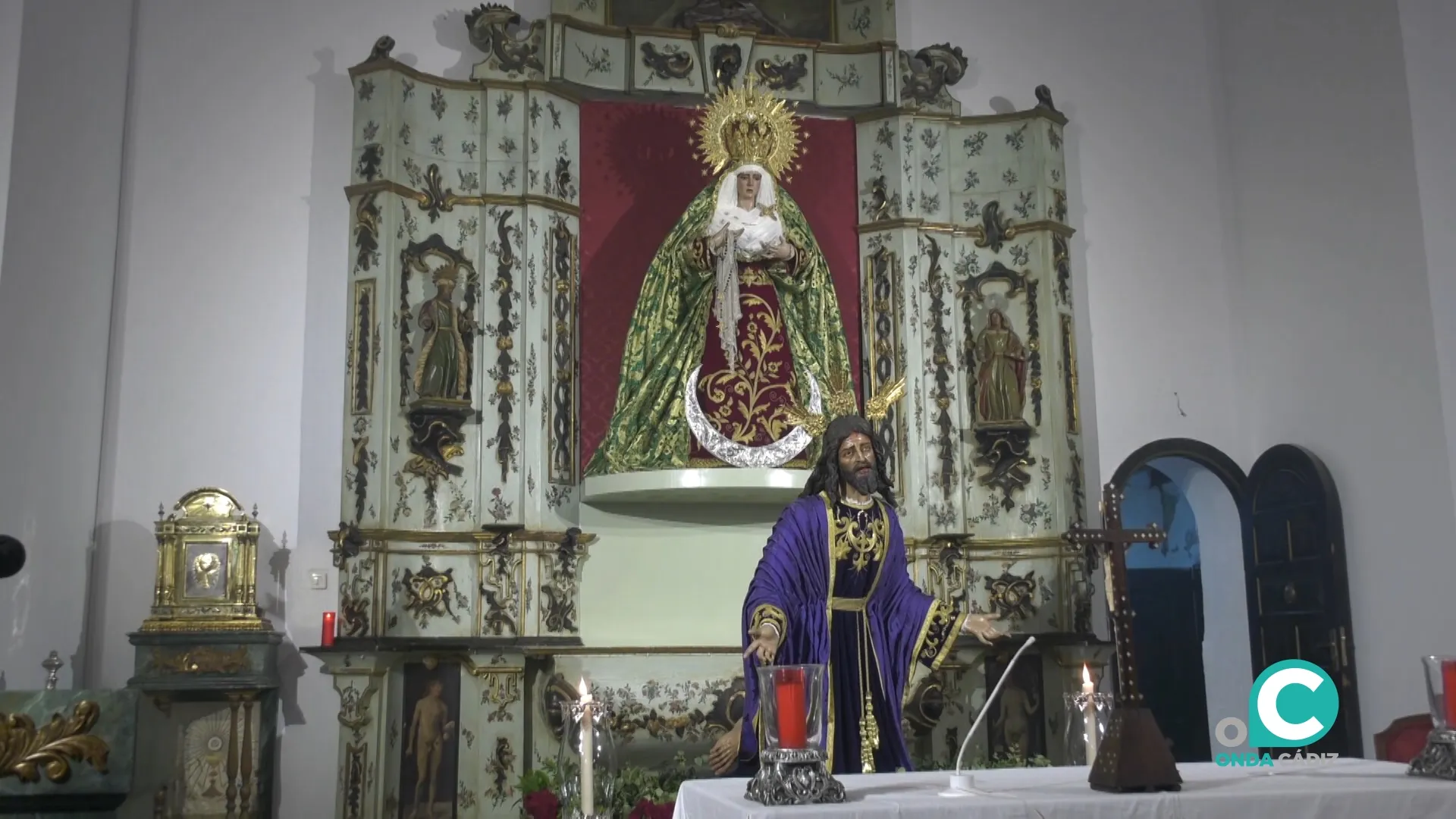 La cofradía de Oración en el Huerto celebra el primer día del triduo de Cuaresma en honor a sus titulares.