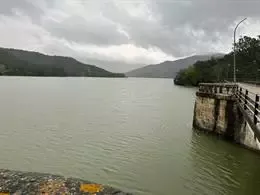 Imagen actual del pantano de los Hurones, en la demarcación hidrográfica del Guadalete-Barbate en la provincia de Cádiz.