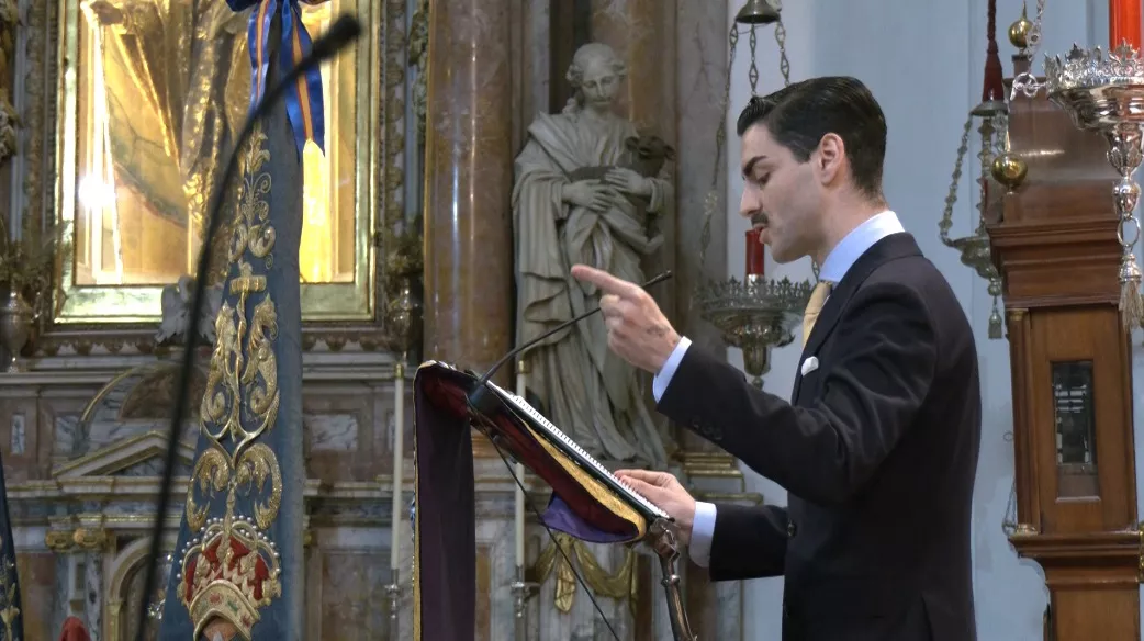 Fernando Gómez pregona el orgullo de ser joven y cofrade.