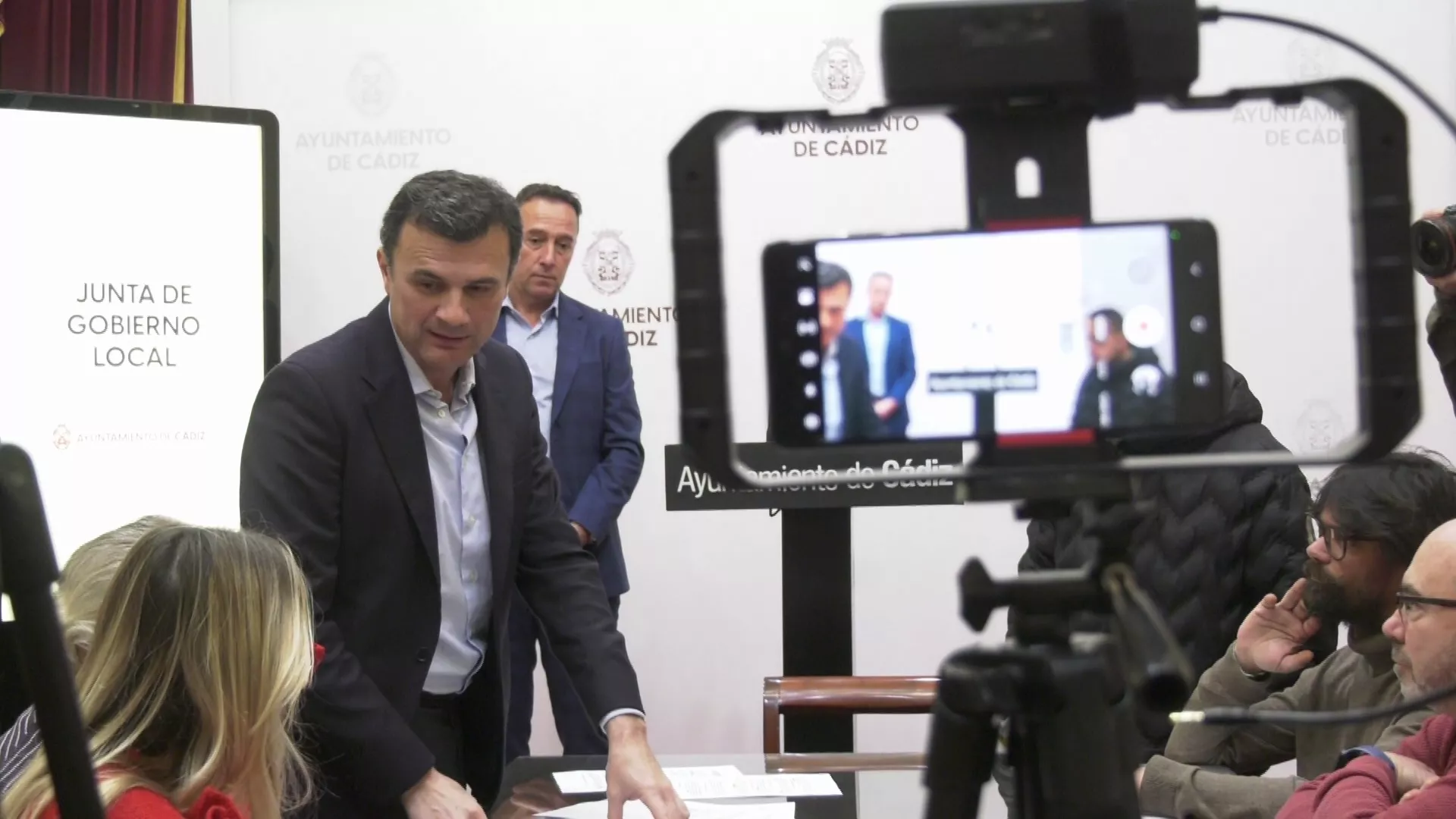 El regidor gaditano este viernes tras la Junta de Gobierno Local