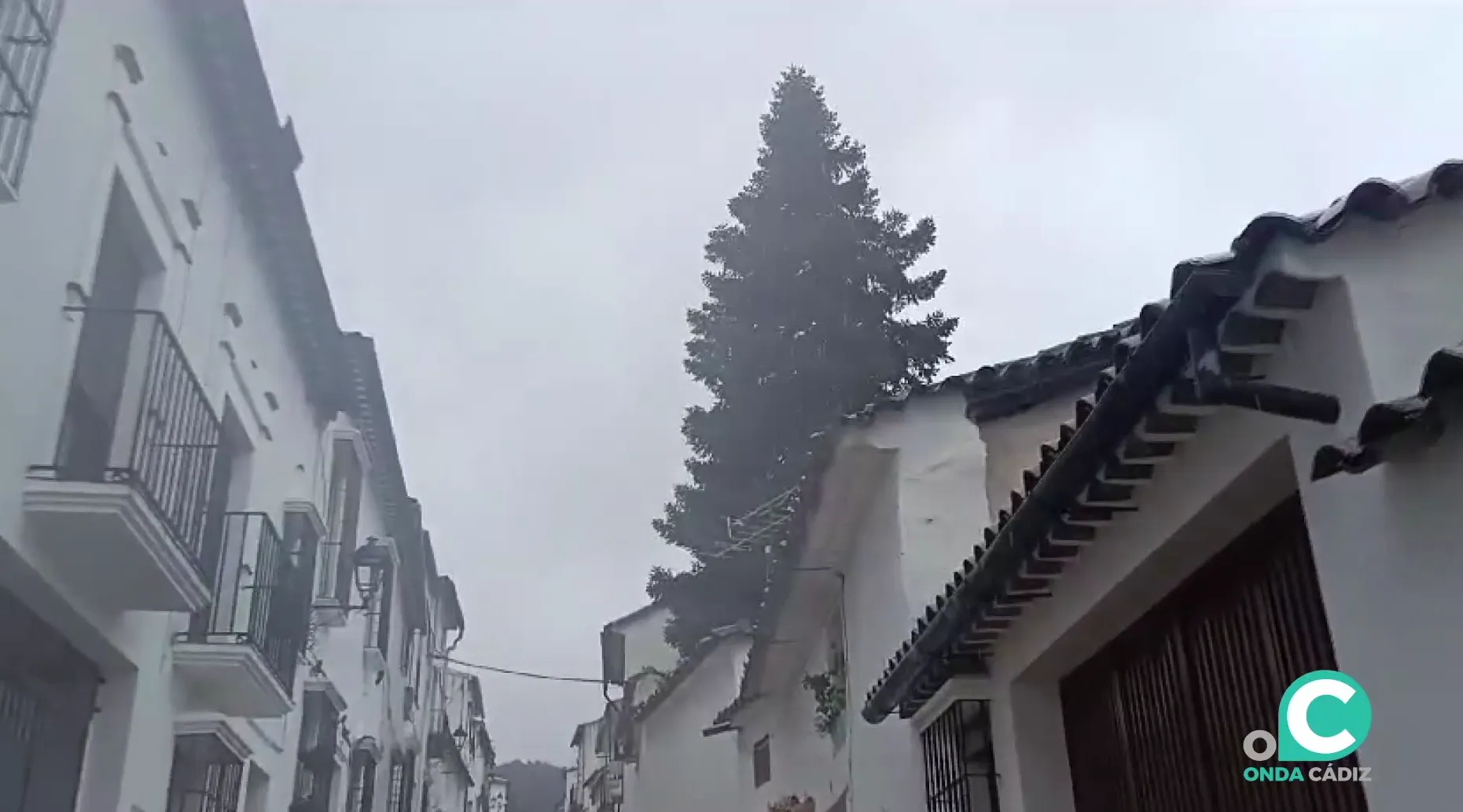 La localidad de Grazalema, una de las que más se espera reciba precipitaciones cuantiosas