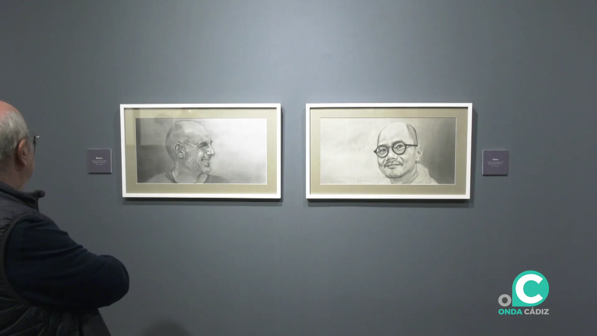 Algunas de las obras expuestas en la muestra de Julián Gades. 