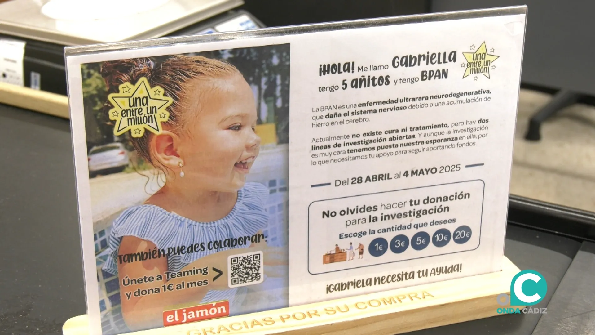 La campaña de la Asociación” Gabriella, mi Pequeña Guerrera” está activa para ayudar a recaudar fondos para la investigación de la enfermedad. 
