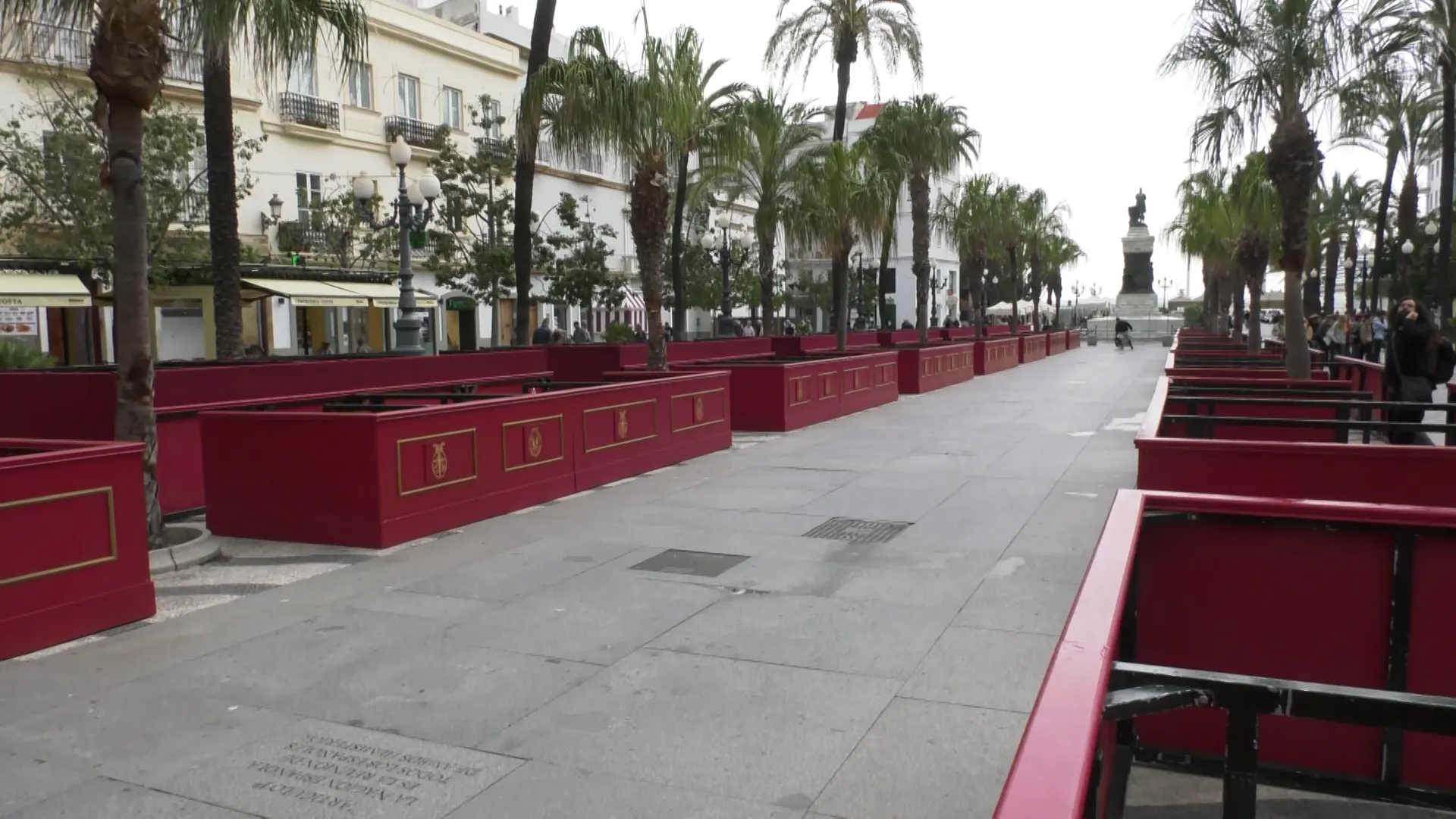 Paloos instalados en la plaza de San Juan de Dios en una imagen de archivo