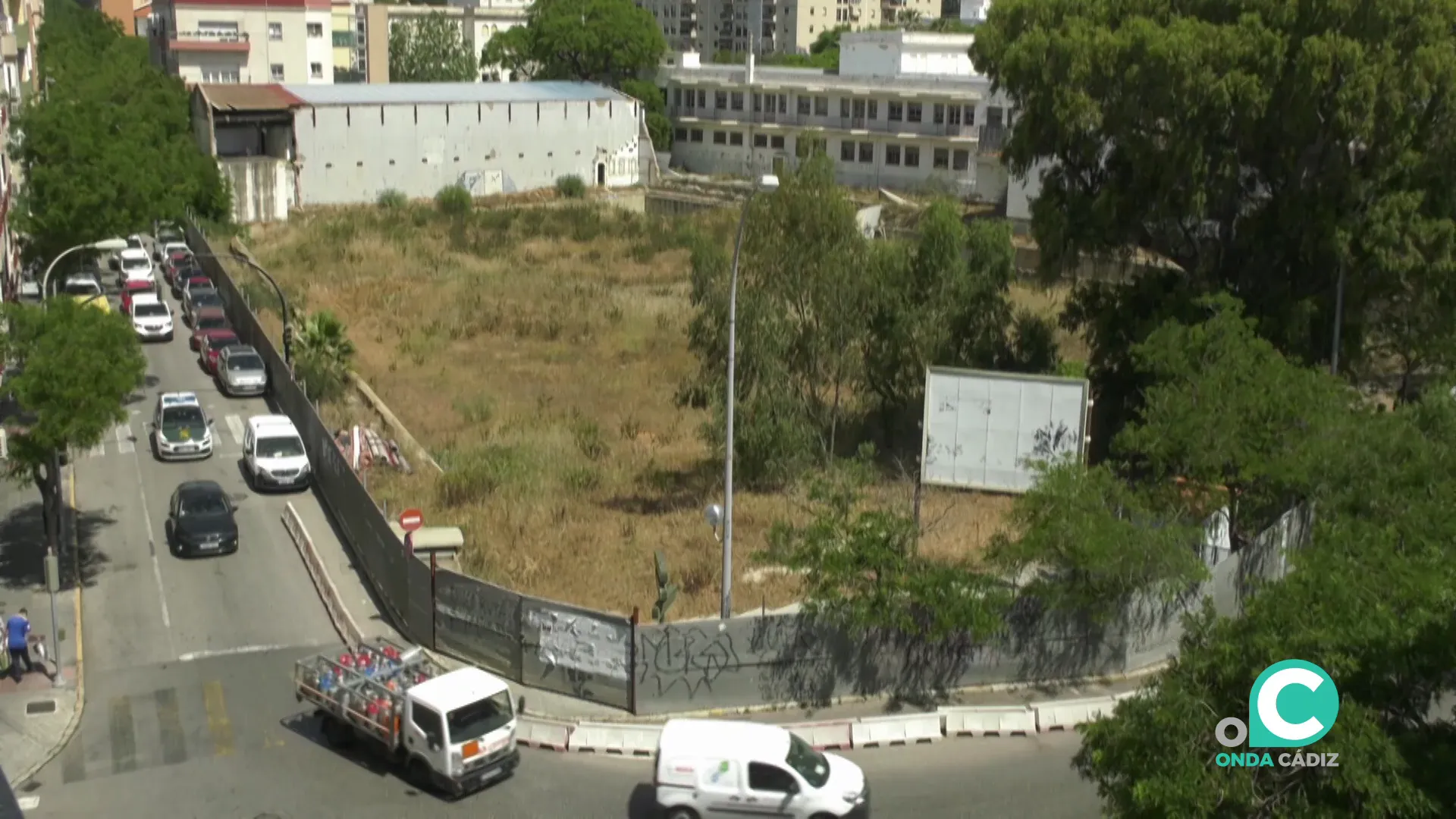 Solar del antiguo Pabellón Portillo en la esquina de las calles Ciudad de Santander y Brunete