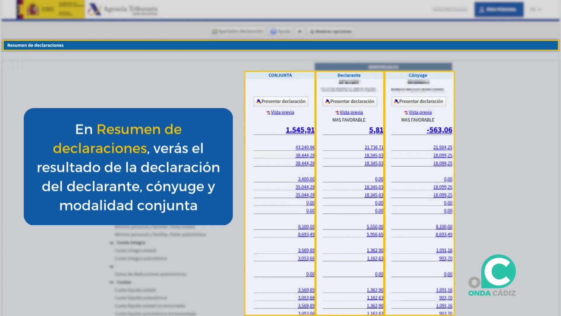 Imagen de la pagina web de Hacienda 