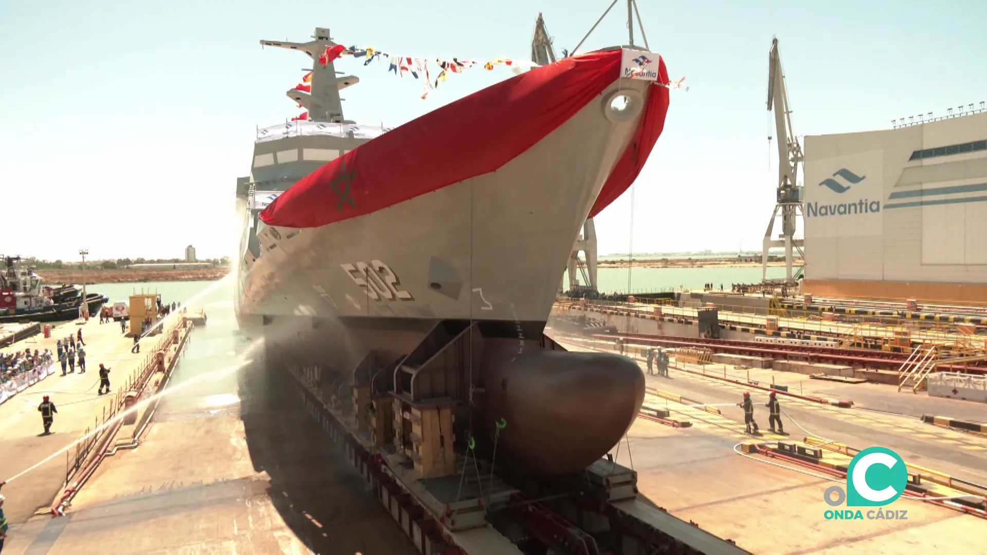Acto de botadura del patrullero de altura para Marruecos. 