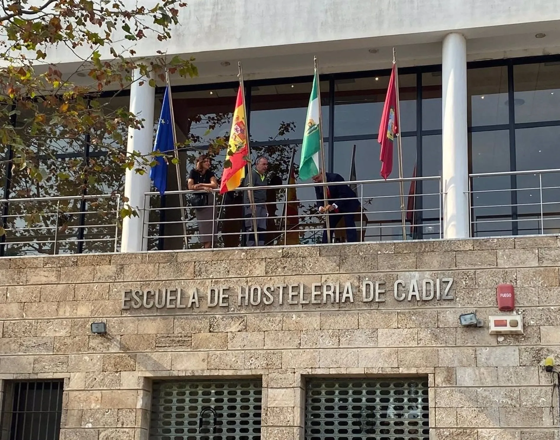 Fachada de la Escuela de Hostelería de Cádiz