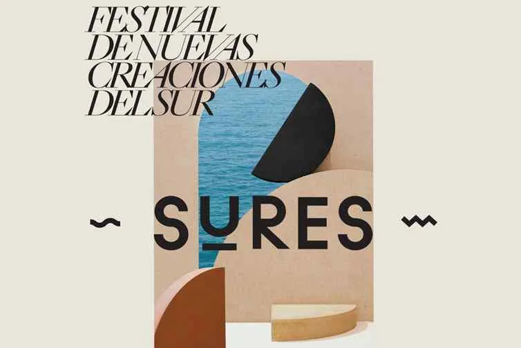 Cartel que ilustra el primer Festival de Nuevas Creaciones del Sur, SURES.