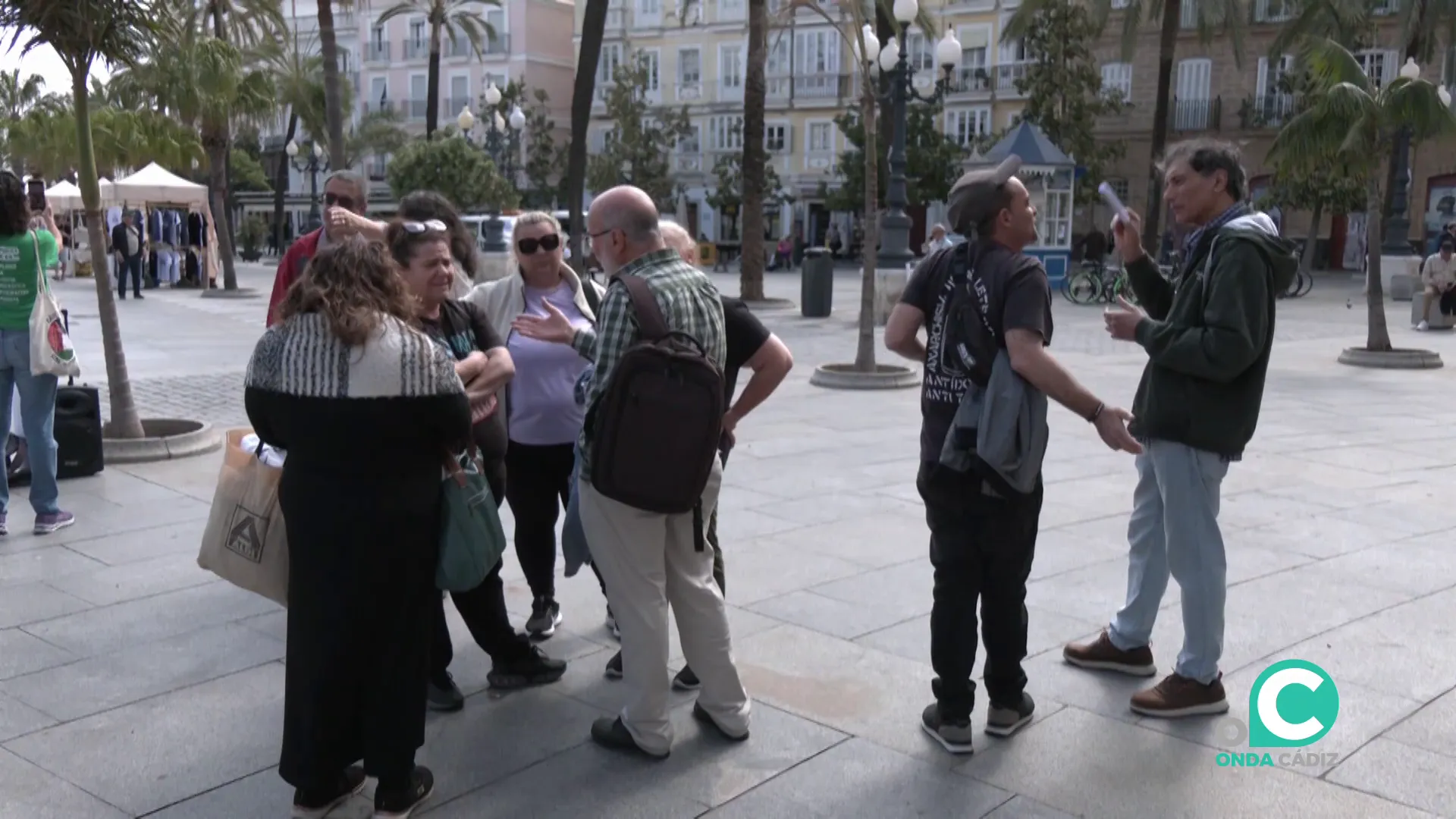 Imagen de la movilización en la plaza de San Juan de Dios este viernes