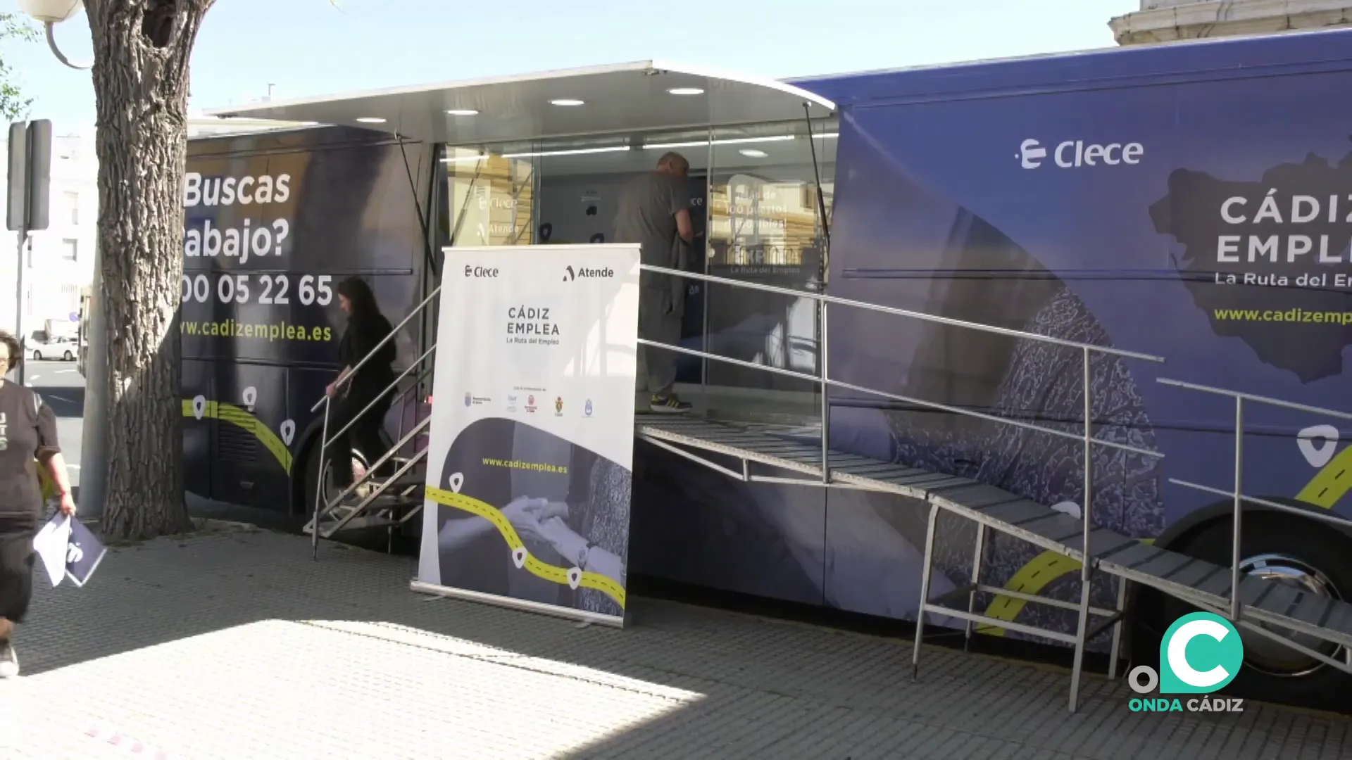 El vehículo este miércoles dispuesto en la capital gaditana